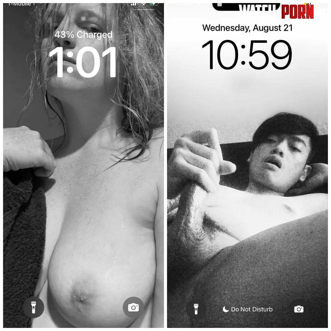 Anyone else enjoy having each other's nudes as lock-screens? by Hexhibitionism