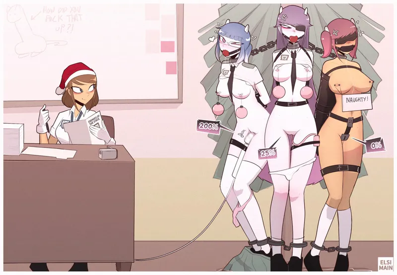 Thumbnail After Christmas Party Shenanigans - ElsiMain's StuckHentai Adventures