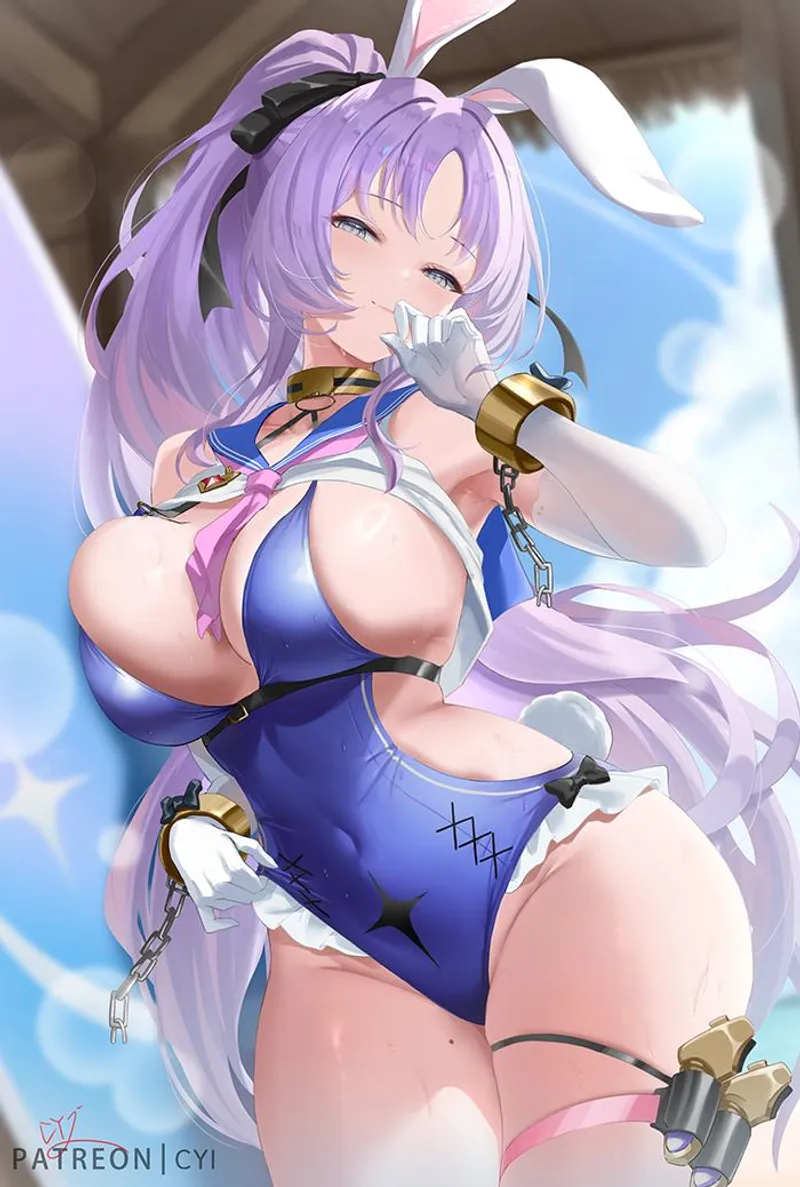 Thumbnail Shia revealing her swimsuit and bunny ears (CYI / cyicheng) [Stella Sora] by elegantloveglimmer
