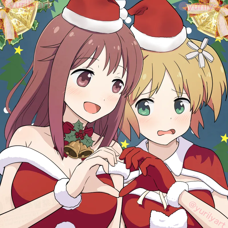 Thumbnail OC Yuu and Haruka Christmas in Sakura Trick by YurilyArt