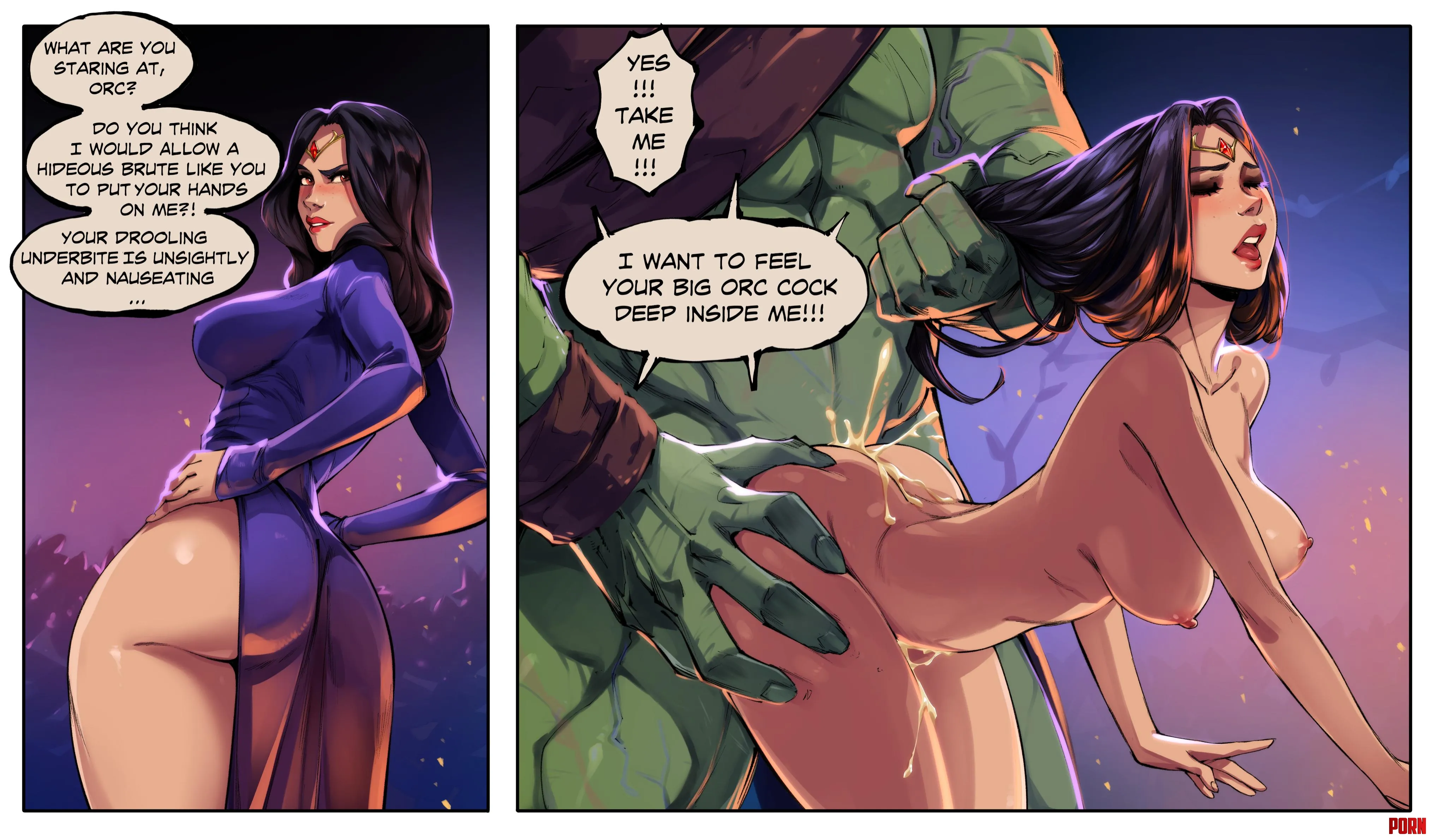 She's not fooling anyone. Specially not the orc (acht) [world of warcraft] by Da_Darius