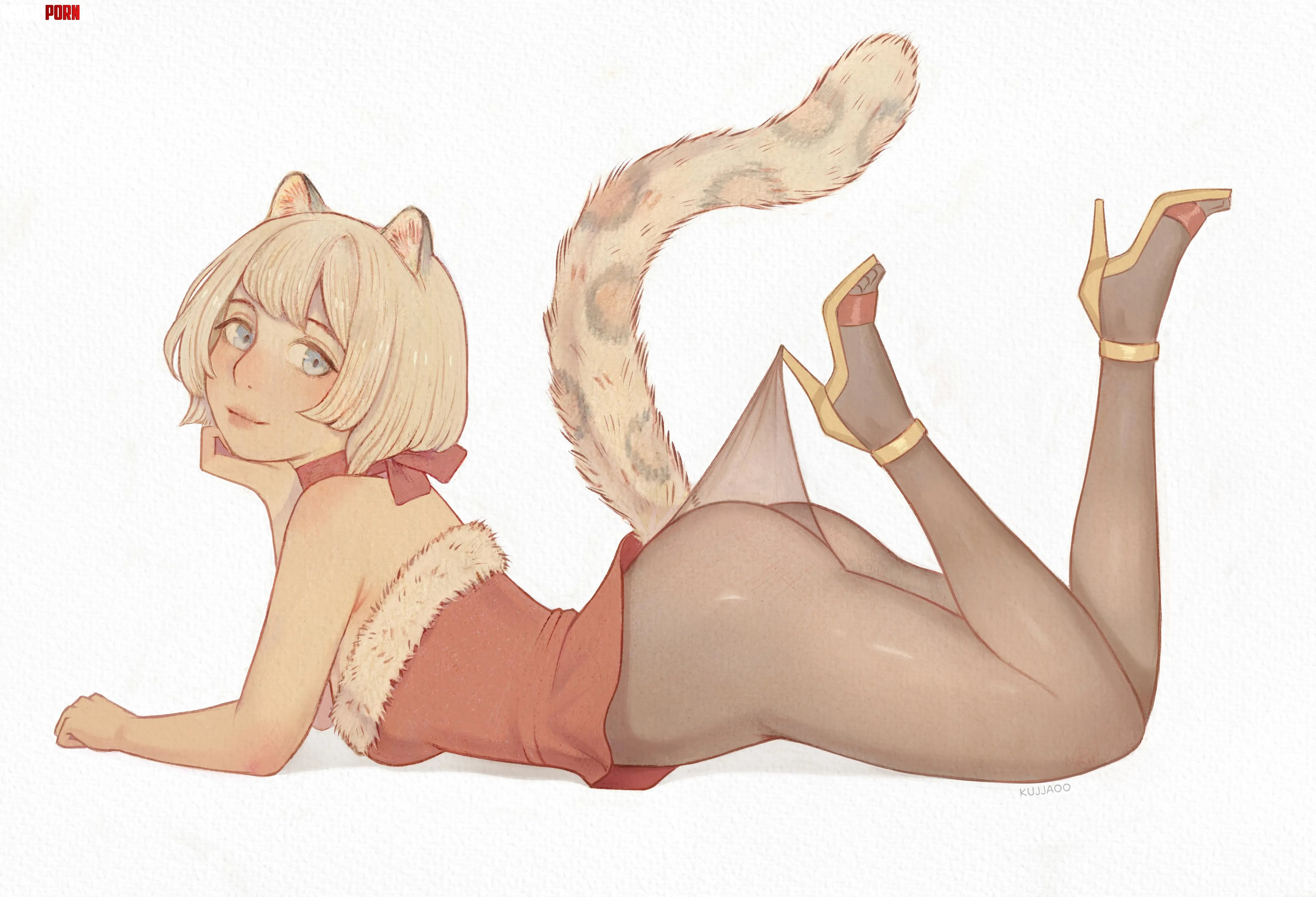 Christmas Catgirl by kujjaoo