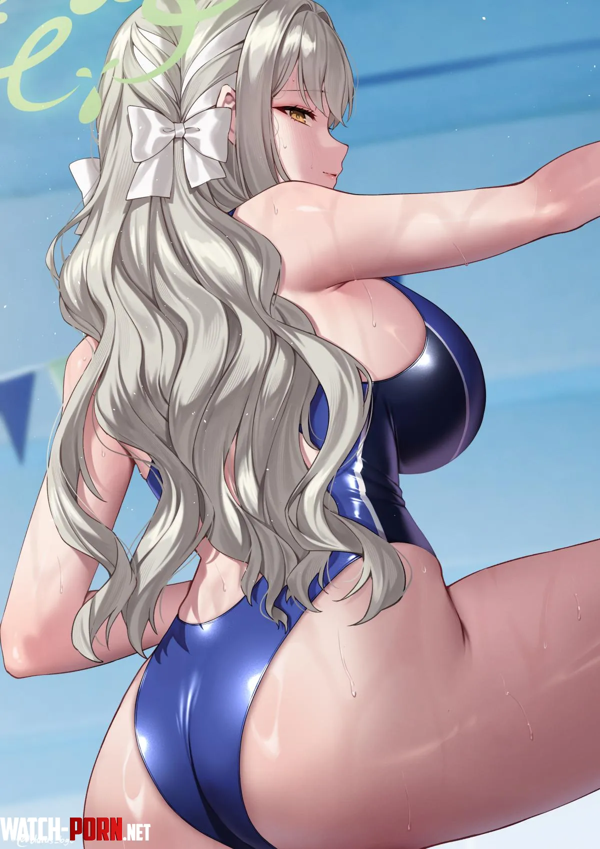 Competition Swimsuit Miyo (deras) [Blue Archive] by llamanatee