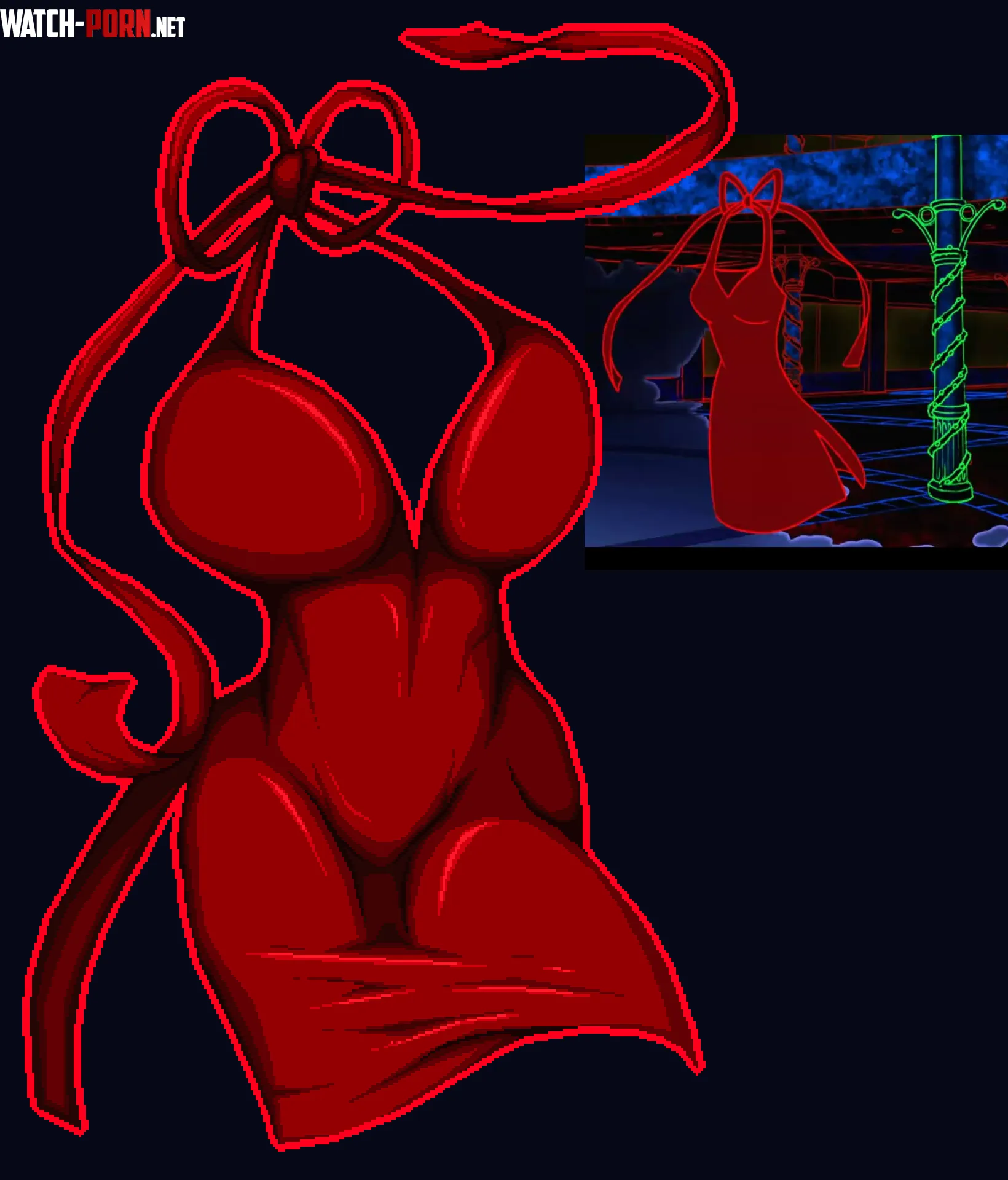 Floating red dress (8 Crazy Nights) by Friccxl