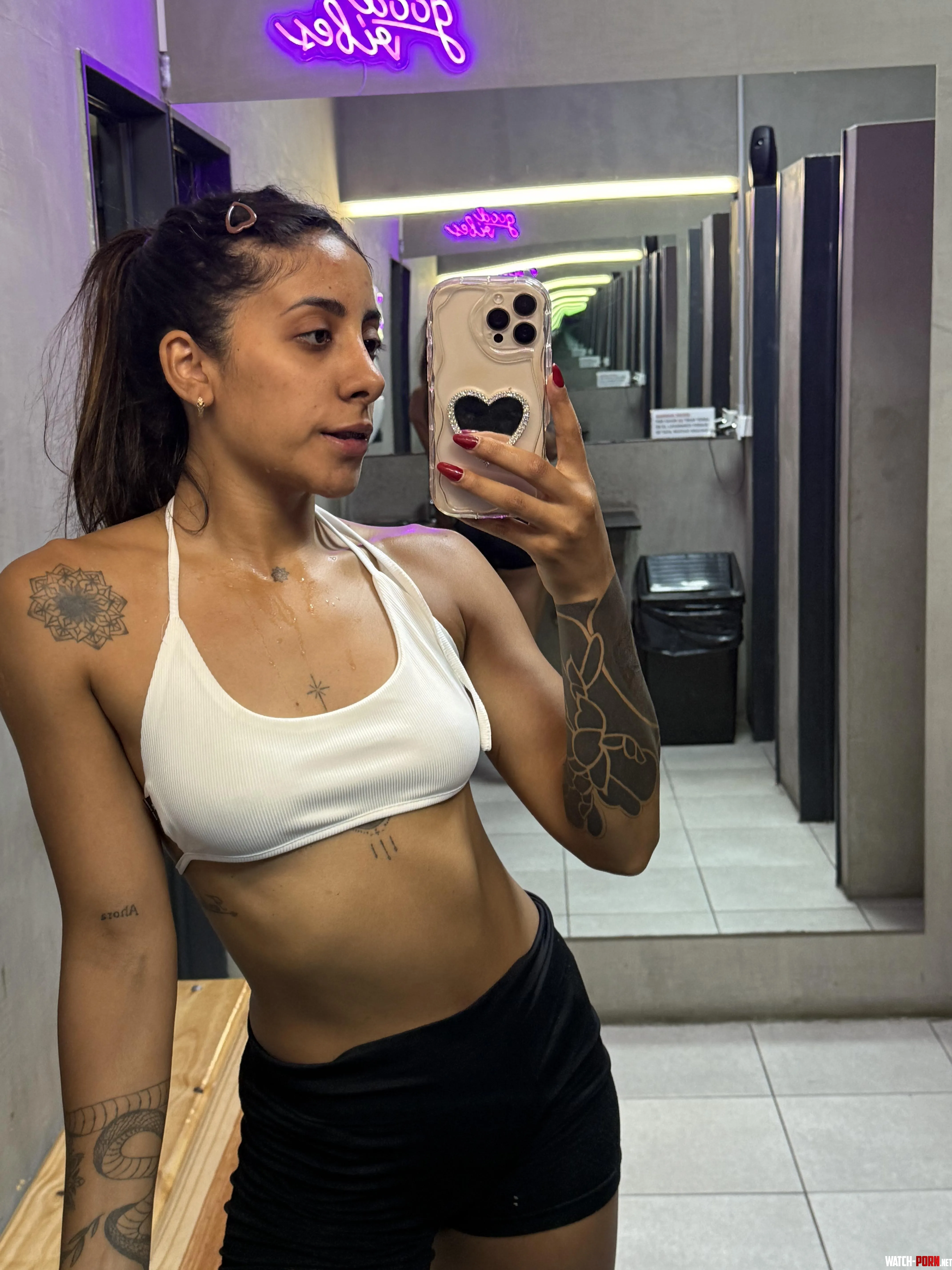 The sweat runs down to my boobs lol by Brunettesweett