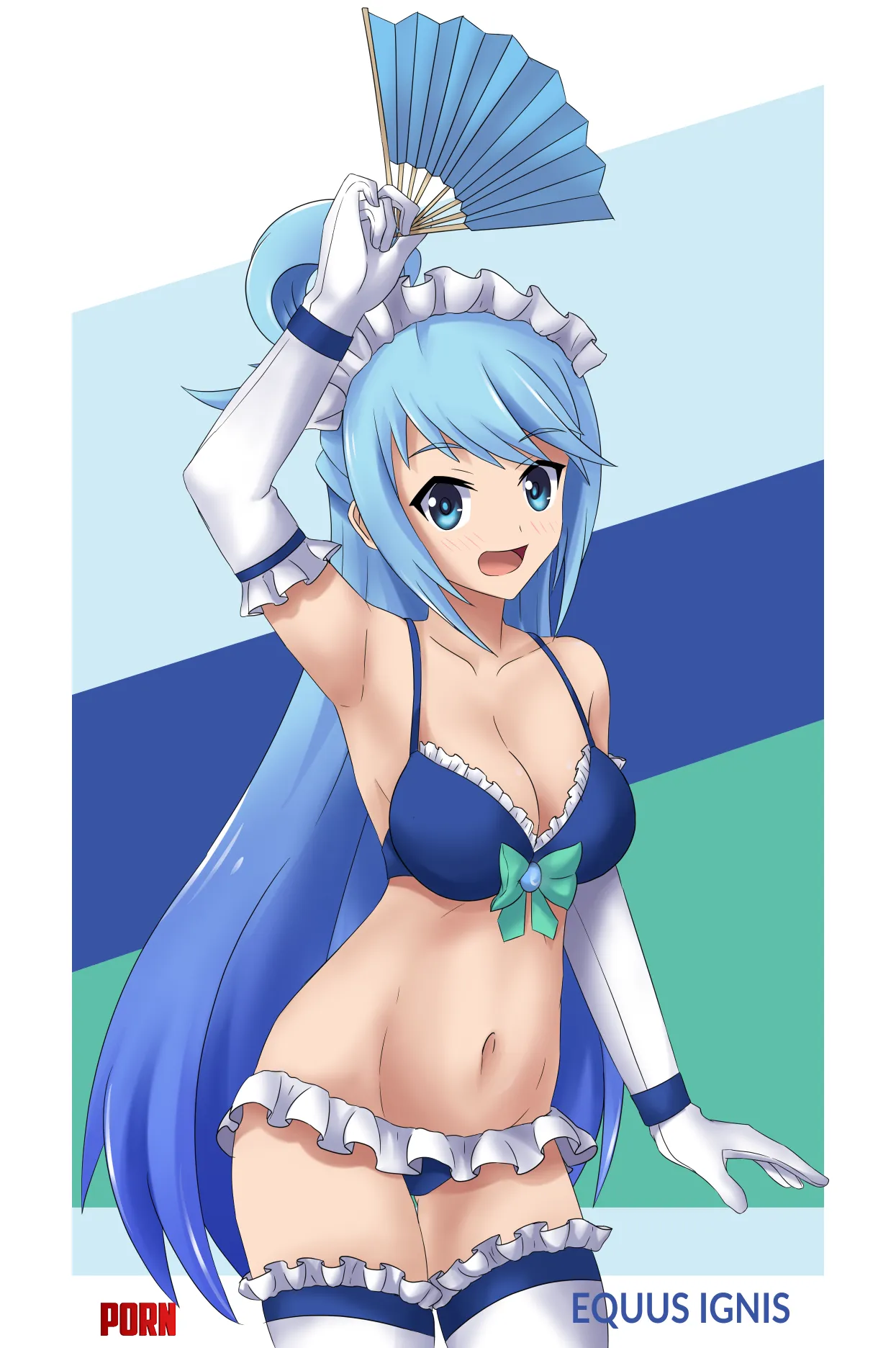 Aqua in Maid-style Lingerie by TheRoySez