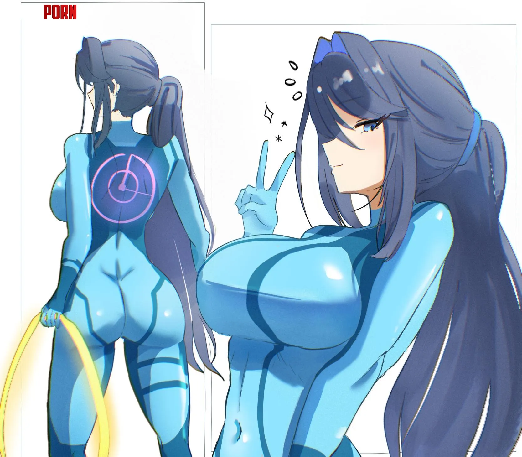 Zero Suit Kronii [Hololive] by WoolsonDaSheep