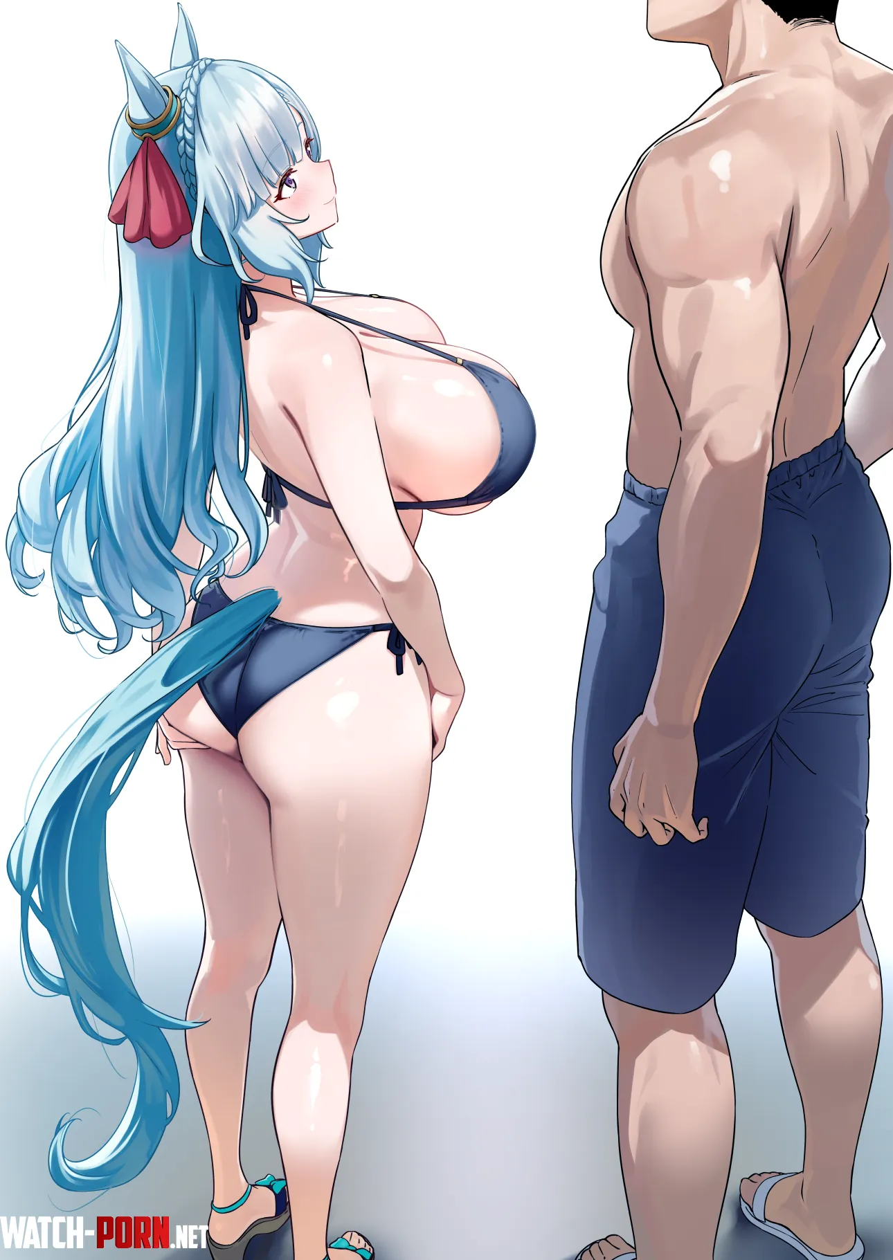 Get a girl who looks at you like Mejiro does here (Herohero_illust) by Level-Ad5048