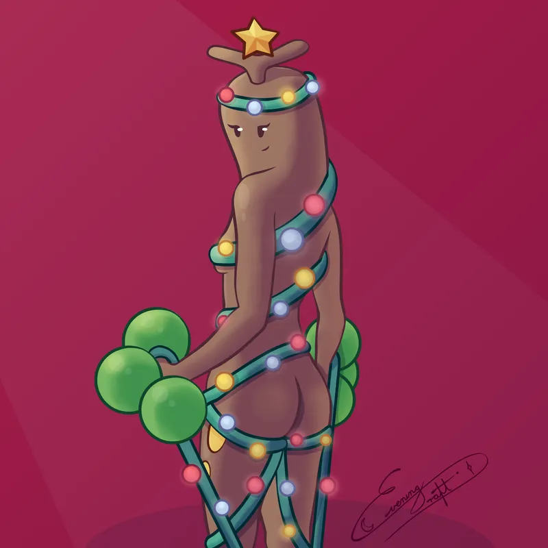 Thumbnail Christmas Sudowoodo Artistry | PokePorn by EveningDraftArt
