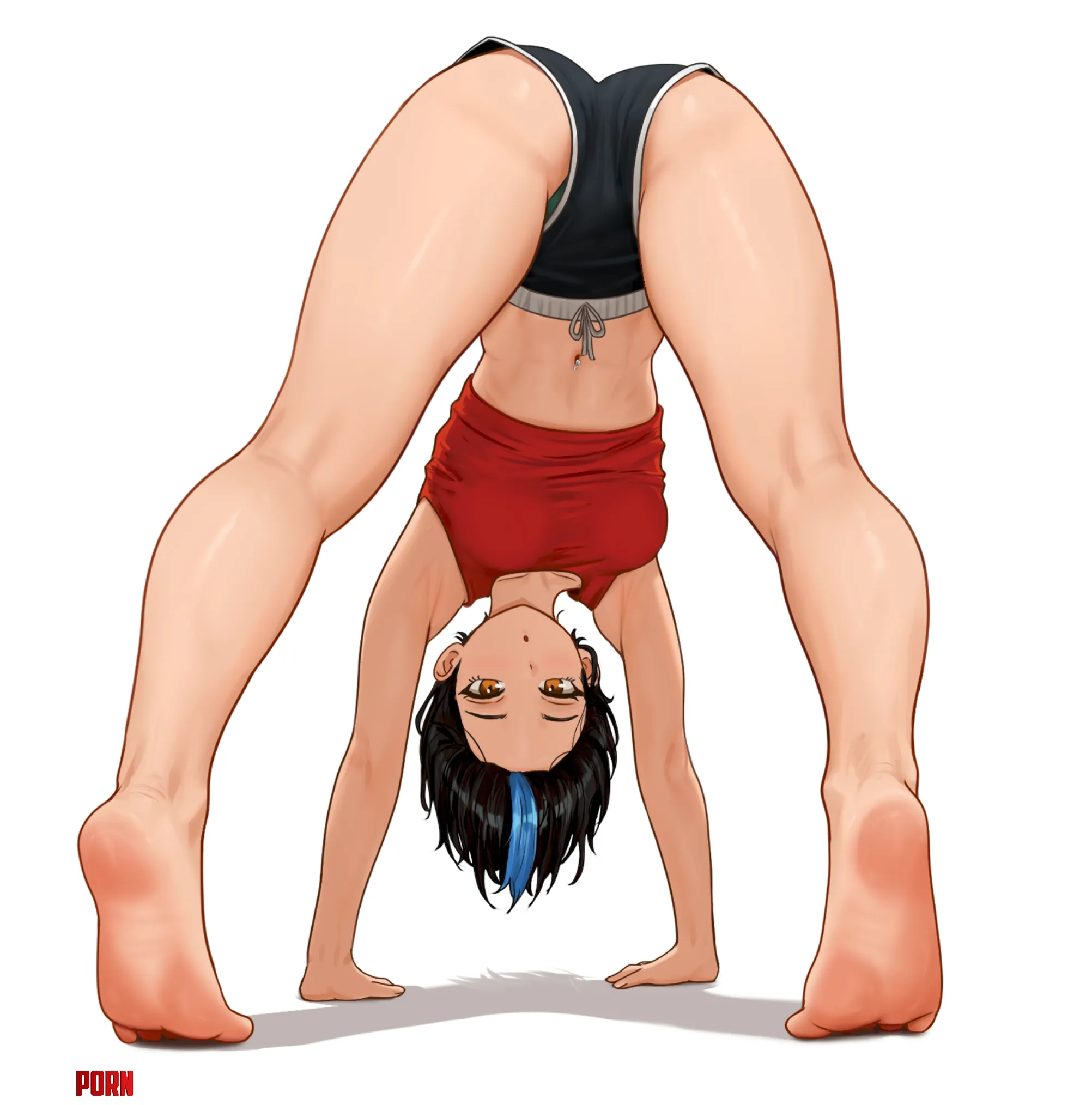 Shiragi touching the floor (nihu) [Original] by LafterMastr