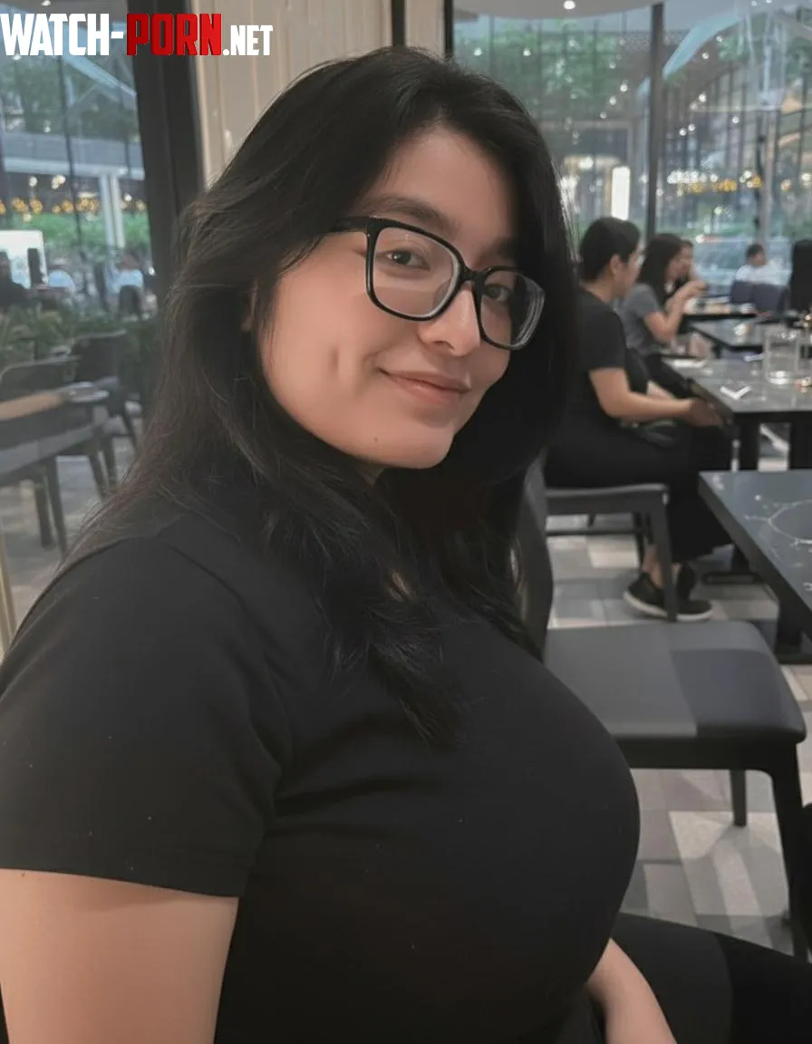 Busty at dinner by sirahmustache_