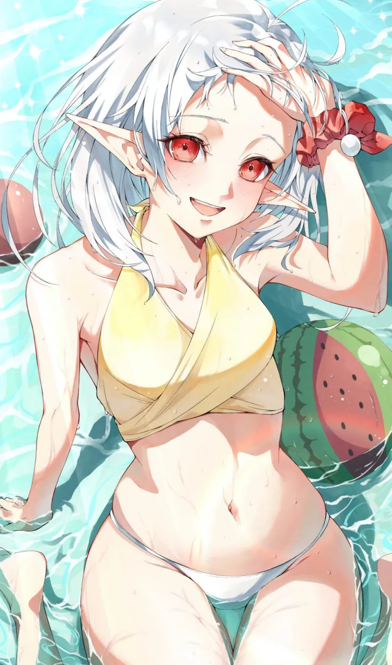 Thumbnail Beach Fashion Fun: Linalilemme Explores Sylphiette's Look from Mushoku Tensei