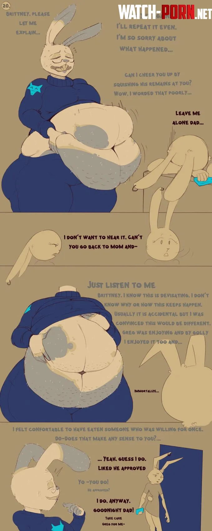 {Image} Rabbit girl dinner by Afraart {oral} {female pred} by Complete-Bet-600