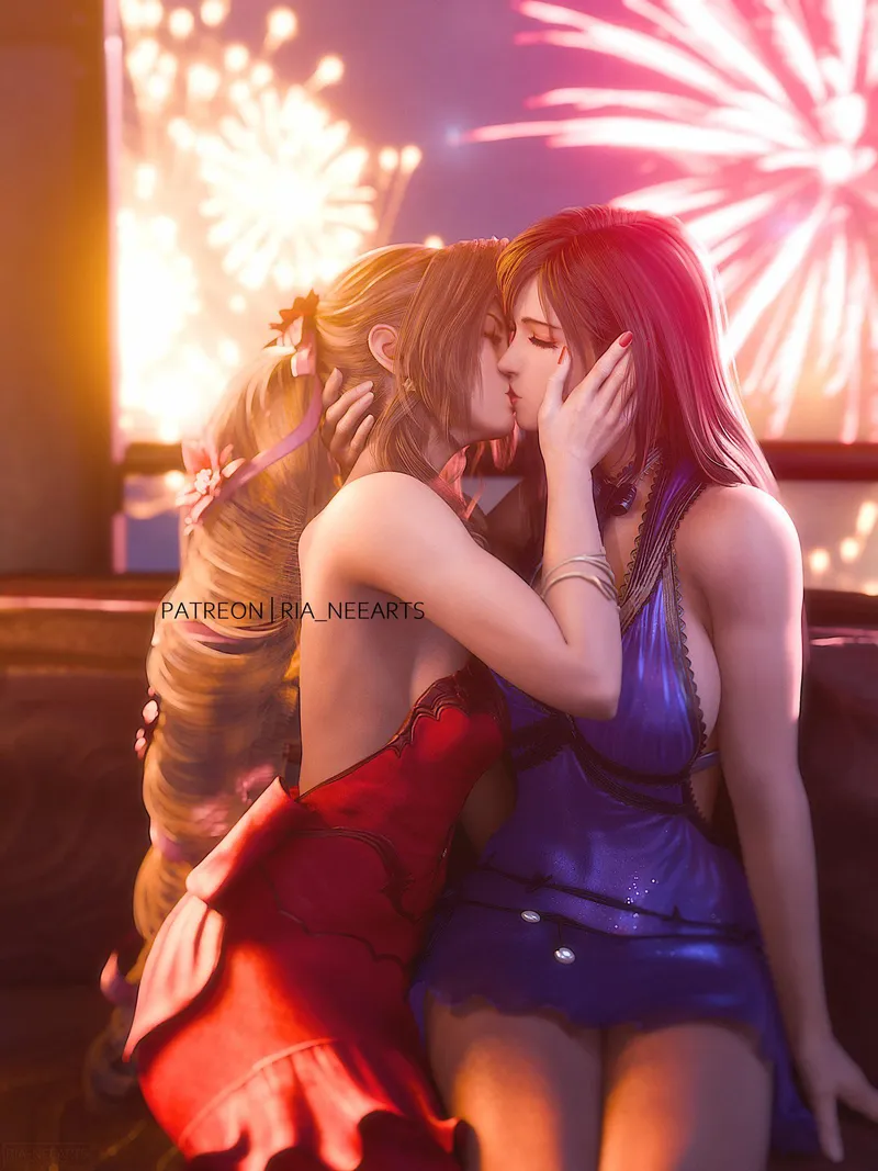 Thumbnail Celebrating Aerti New Year in Final Fantasy 7 - MillionHypotheses in yuri Category