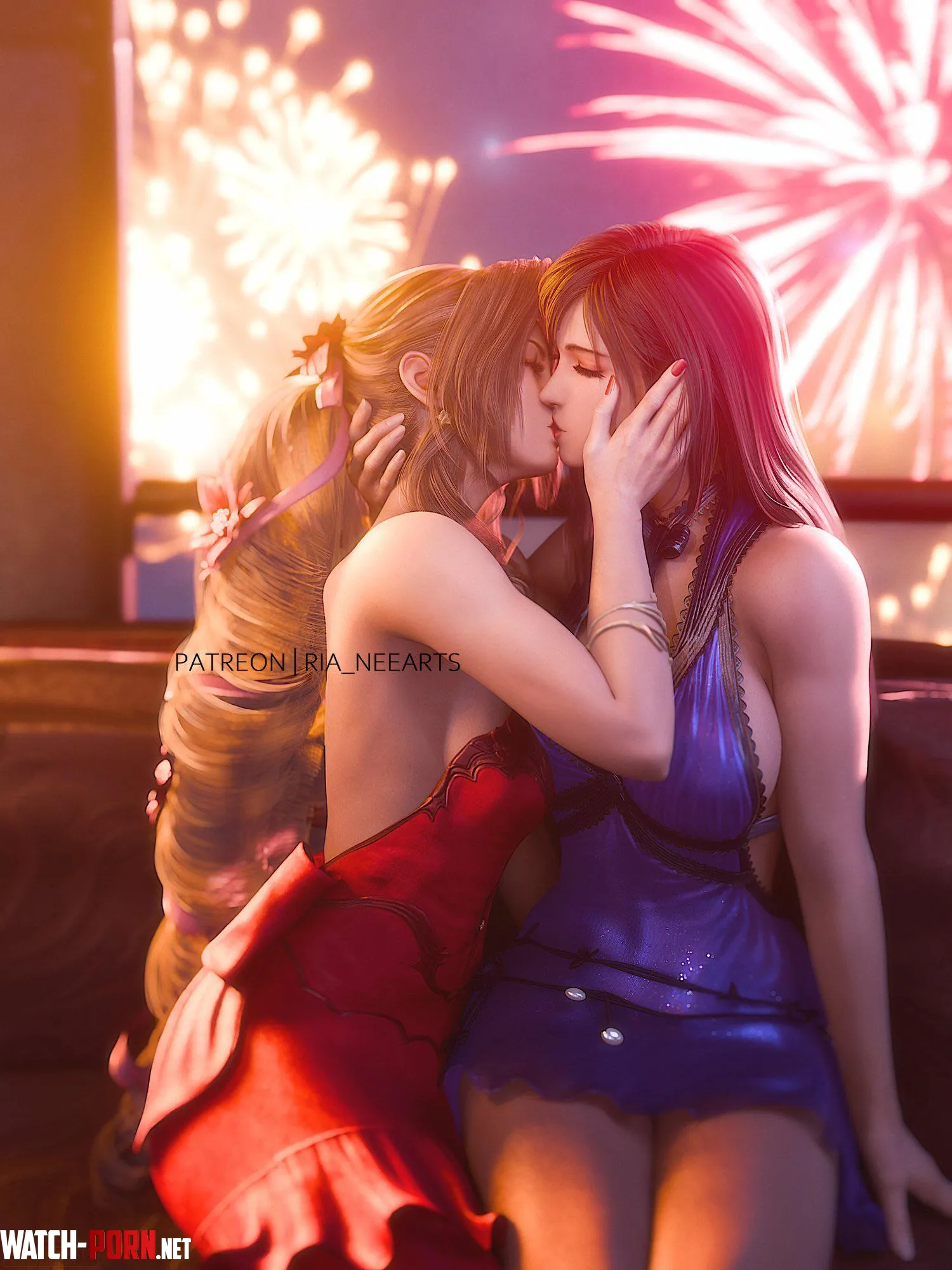 Happy Aerti New Year! (Ria_neearts) [Final Fantasy 7] by MillionHypotheses