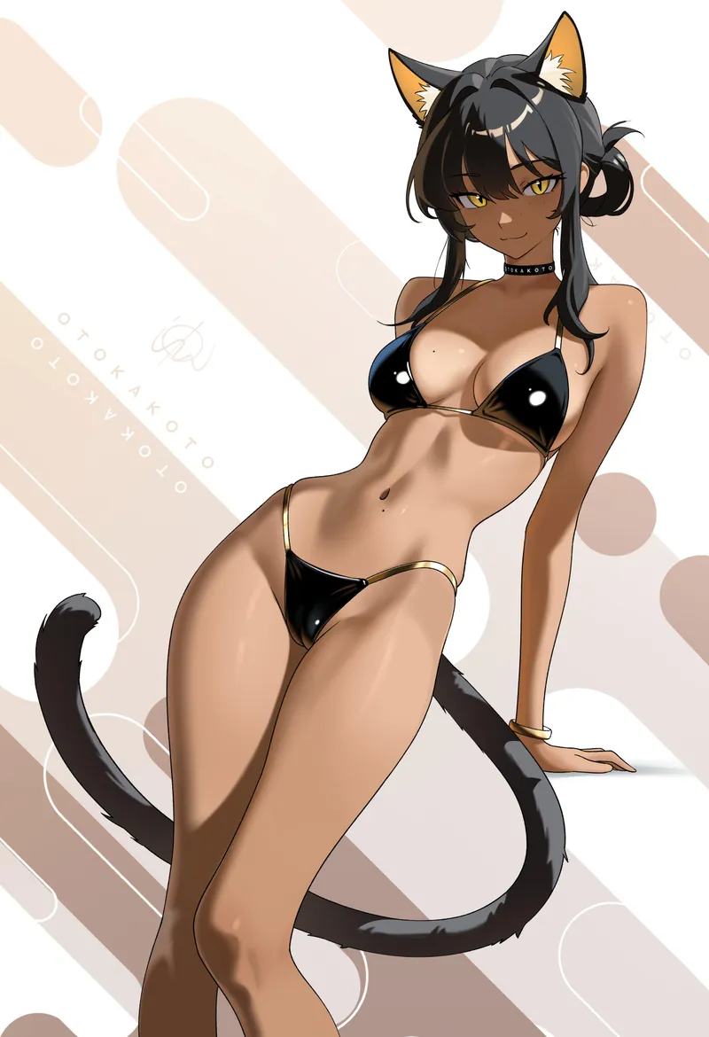 Thumbnail Egyptian Catgirl by Jemystest in Swimsuit Hentai Category