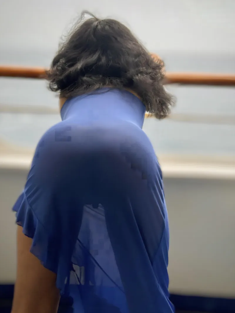 Thumbnail Ocean Beauty in See-Through Blue Dress | JiraiyaThePervySage