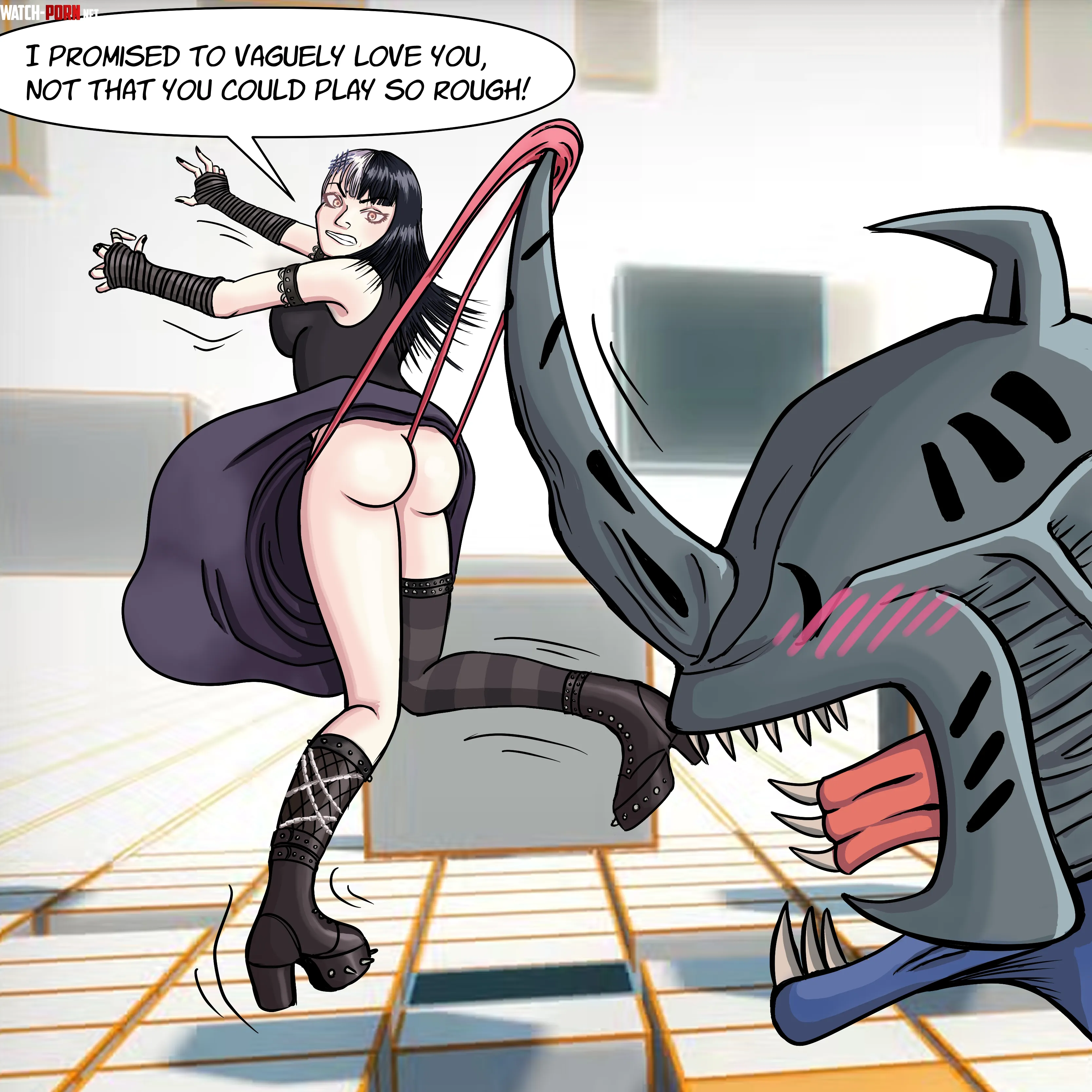 Shiori's partner is feeling very playful by CrazyColumbina