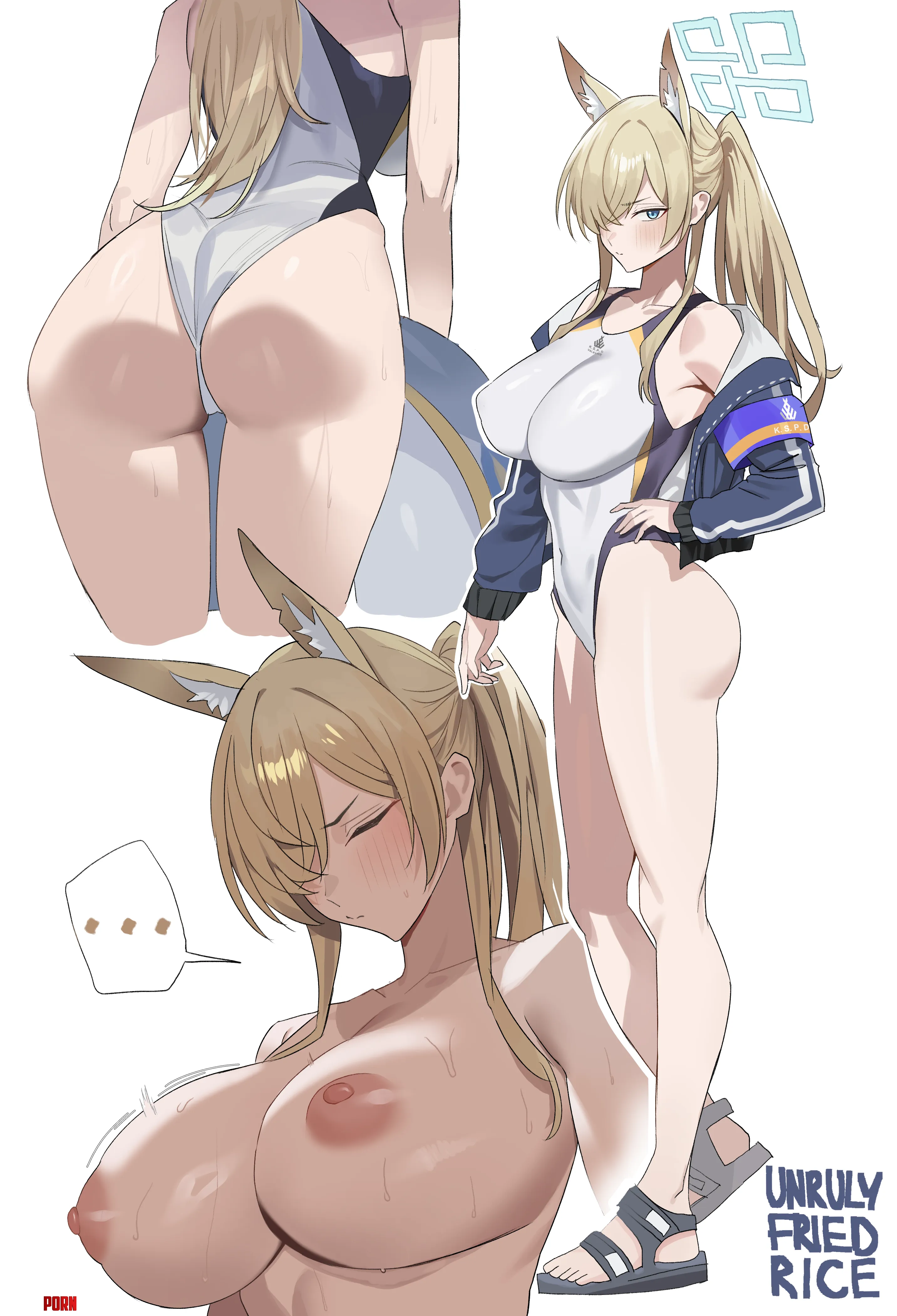 Swimsuit Kanna (unrulyfriedrice) [Blue Archive] by llamanatee