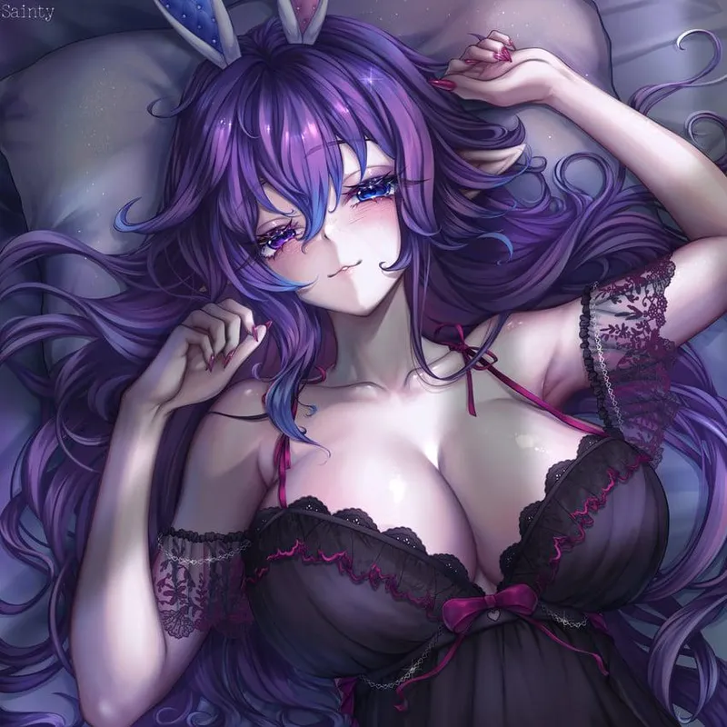 Thumbnail Cottontail's Sleeping Beauty: An Artistic Display by sainty