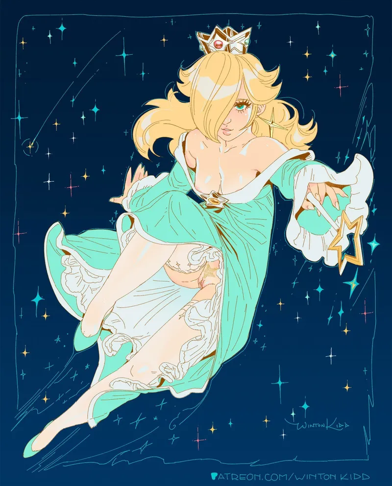 Thumbnail Rosalina's Alluring Upskirt Domain: WintonKidd's Mario Rule34 Vision