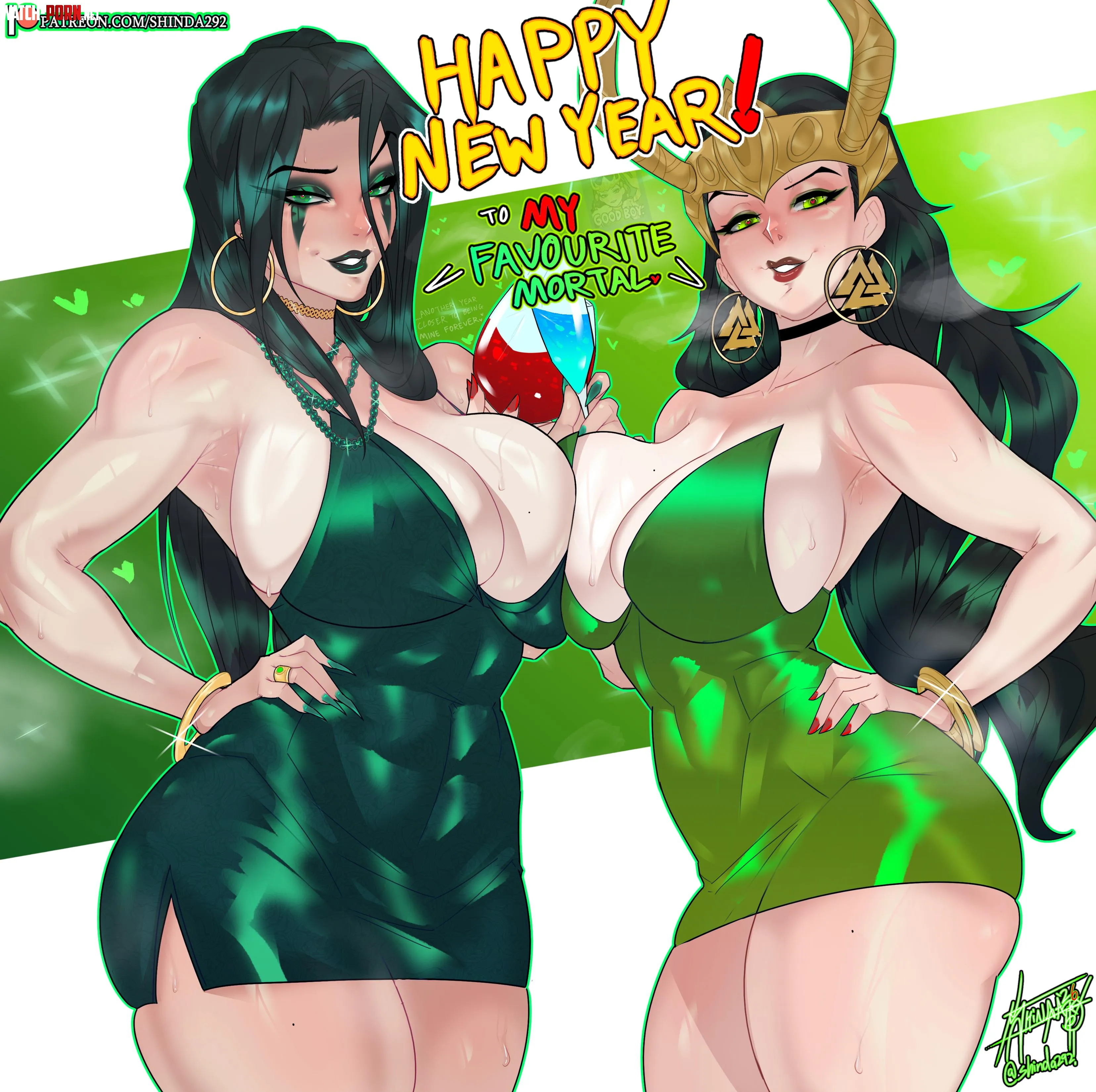 Hela x Lady Loki New Years! (Shinda292) [Marvel Rivals] by Shinda292