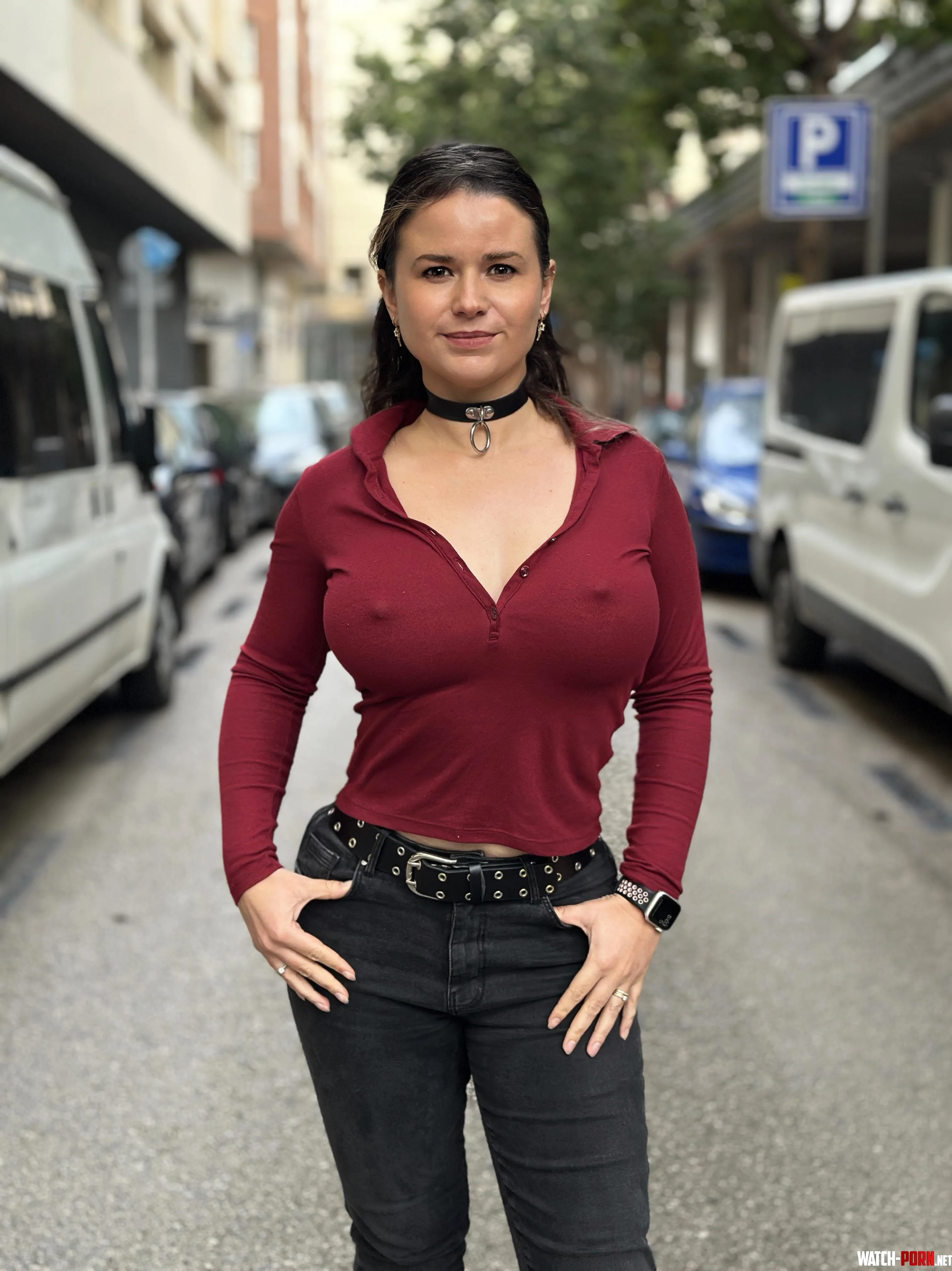 Thin red top, the perfect winter attire to still look hot by FreelyKaty_xx