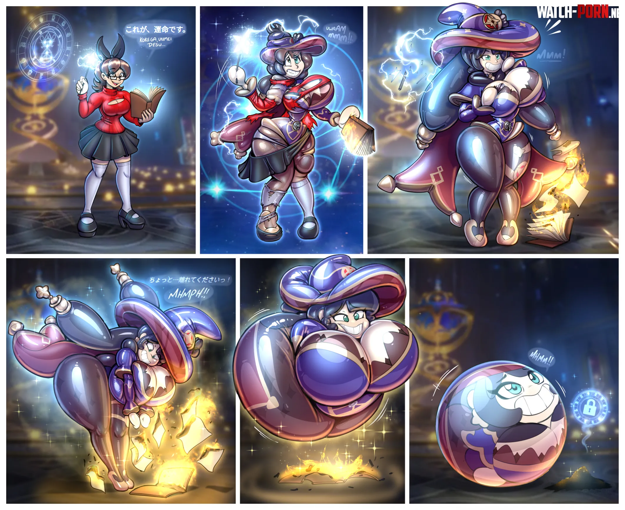 Her spell book is gone forever, along with any chance of returning to normal! (Redflare500) by CharybdisLeviathan