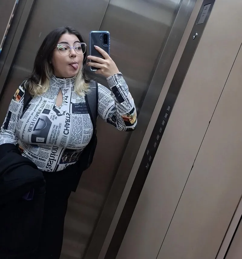Thumbnail Enjoying LITMAC97's Elevator Selfie in 2busty2hide Collection