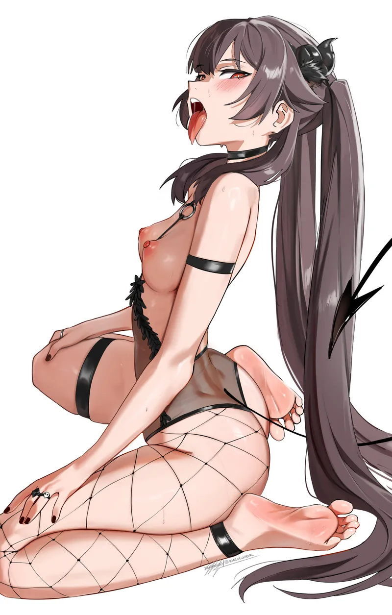 Thumbnail Seductive Succubus in Genshin Impact: A Tempting Tale by destinyherowolf