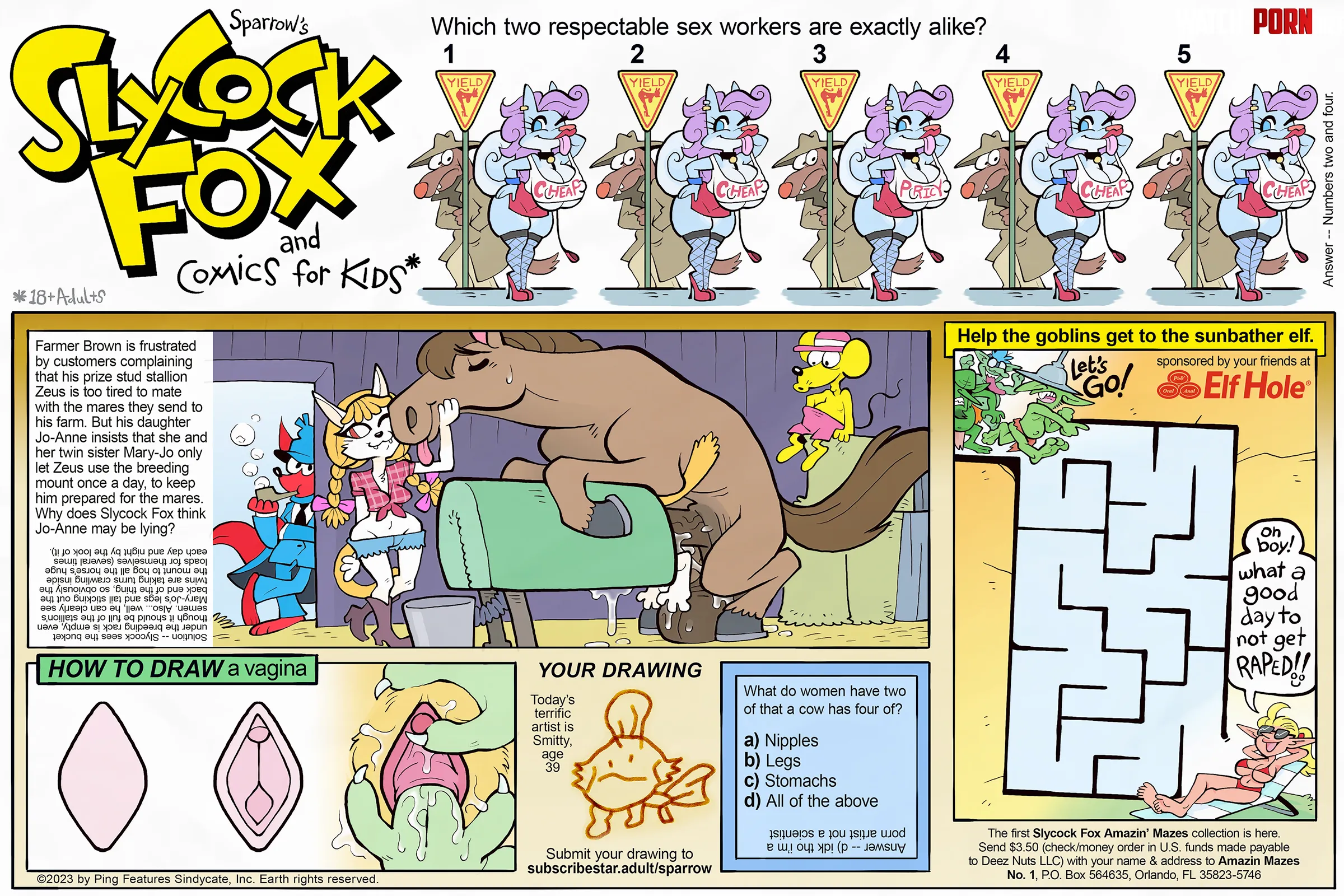 Slycock Fox & Comics for Kids* (Sparrow) by EnigmusPrime