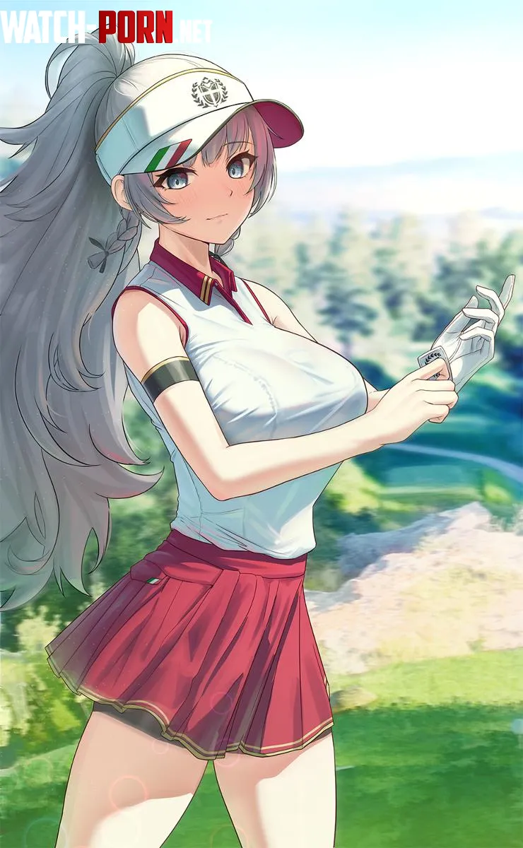 Alisa Ilinichina Amiella golf outfit tease by AMaleStripper