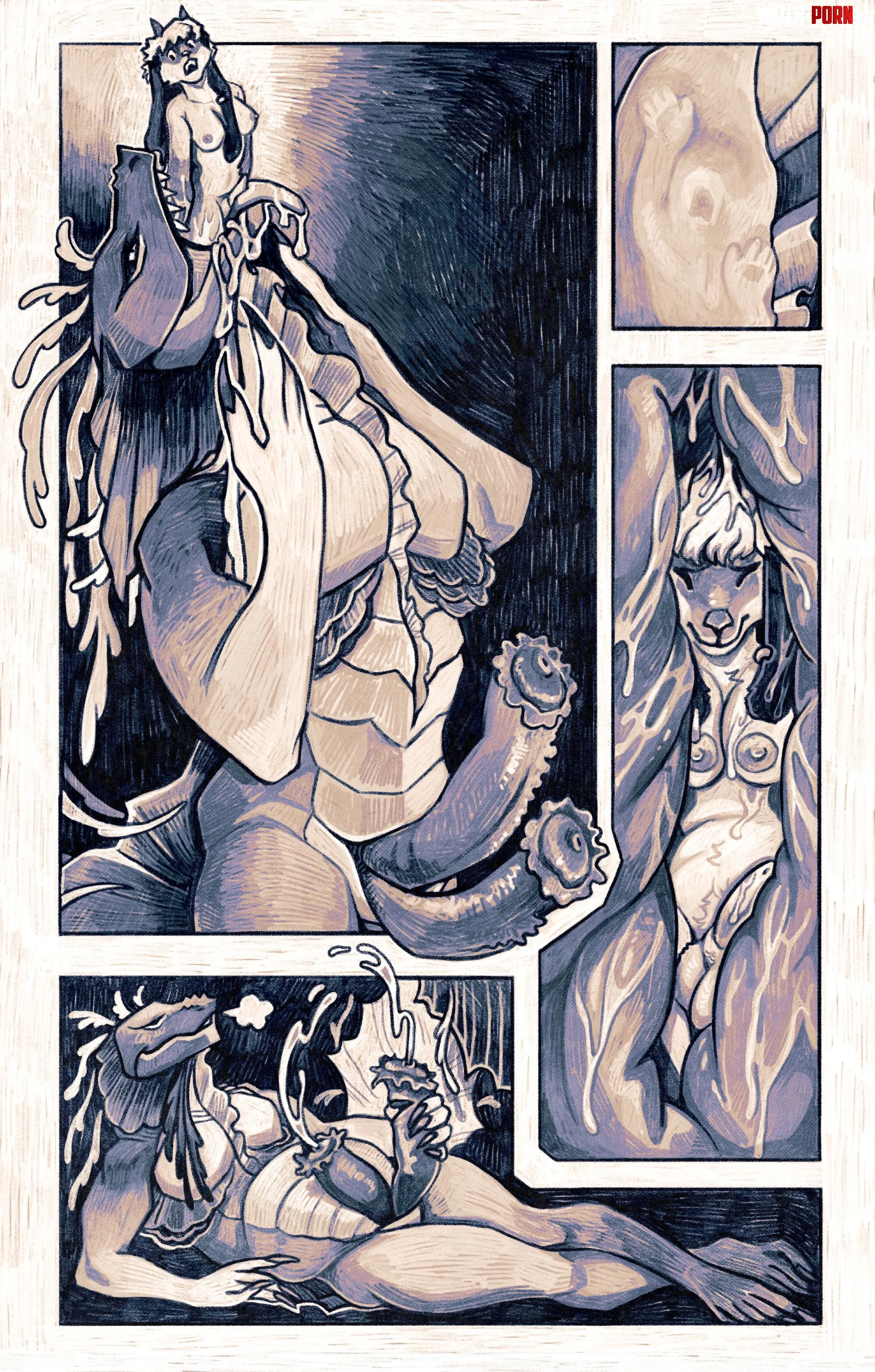 {comic}Comic featuring my and my partner's ocs :3 (Art by me) Also, my commissions are currently open! by DoggerDagger