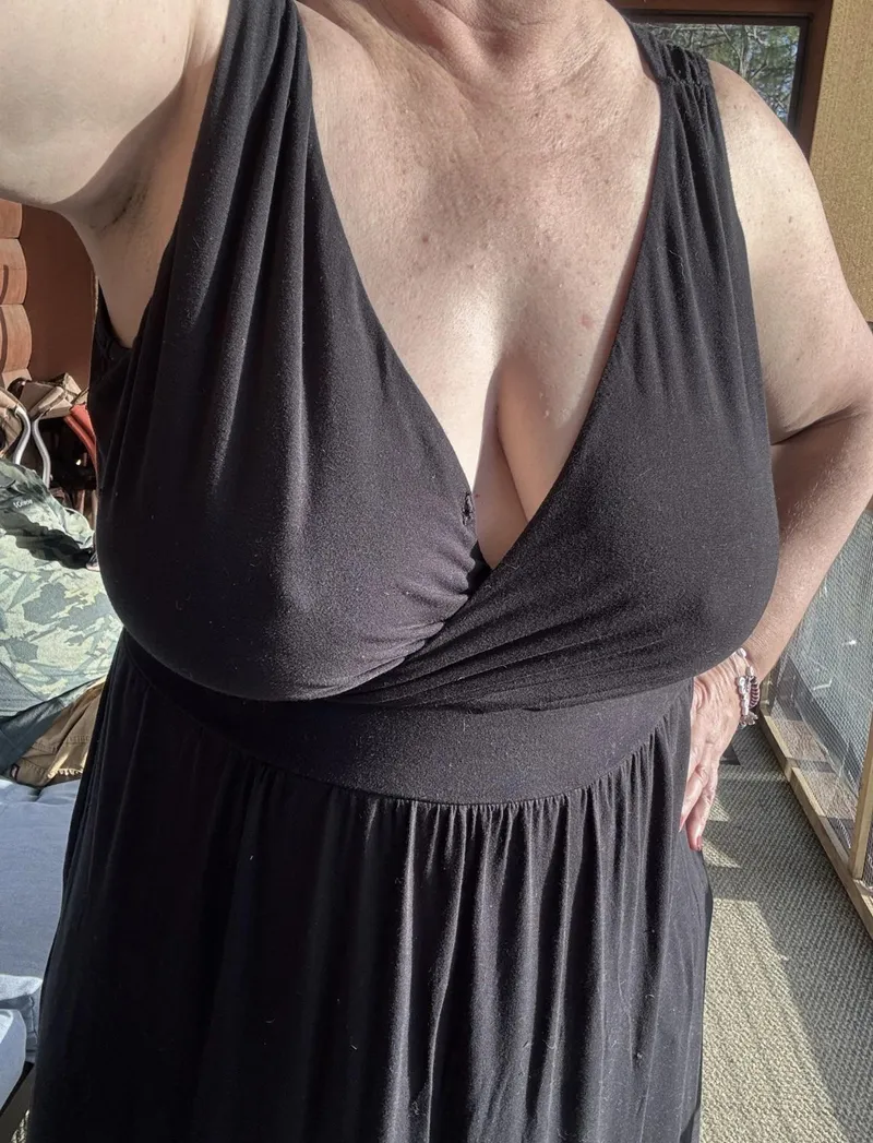 Thumbnail Frisky_Vanilla Dons Easy Access Deep Plunge Dress in Braless Category