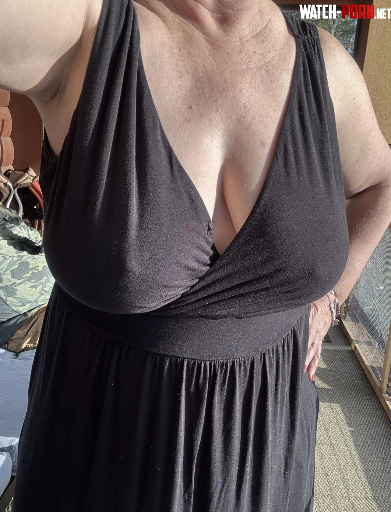 Easy access deep plunge dress by Frisky_Vanilla