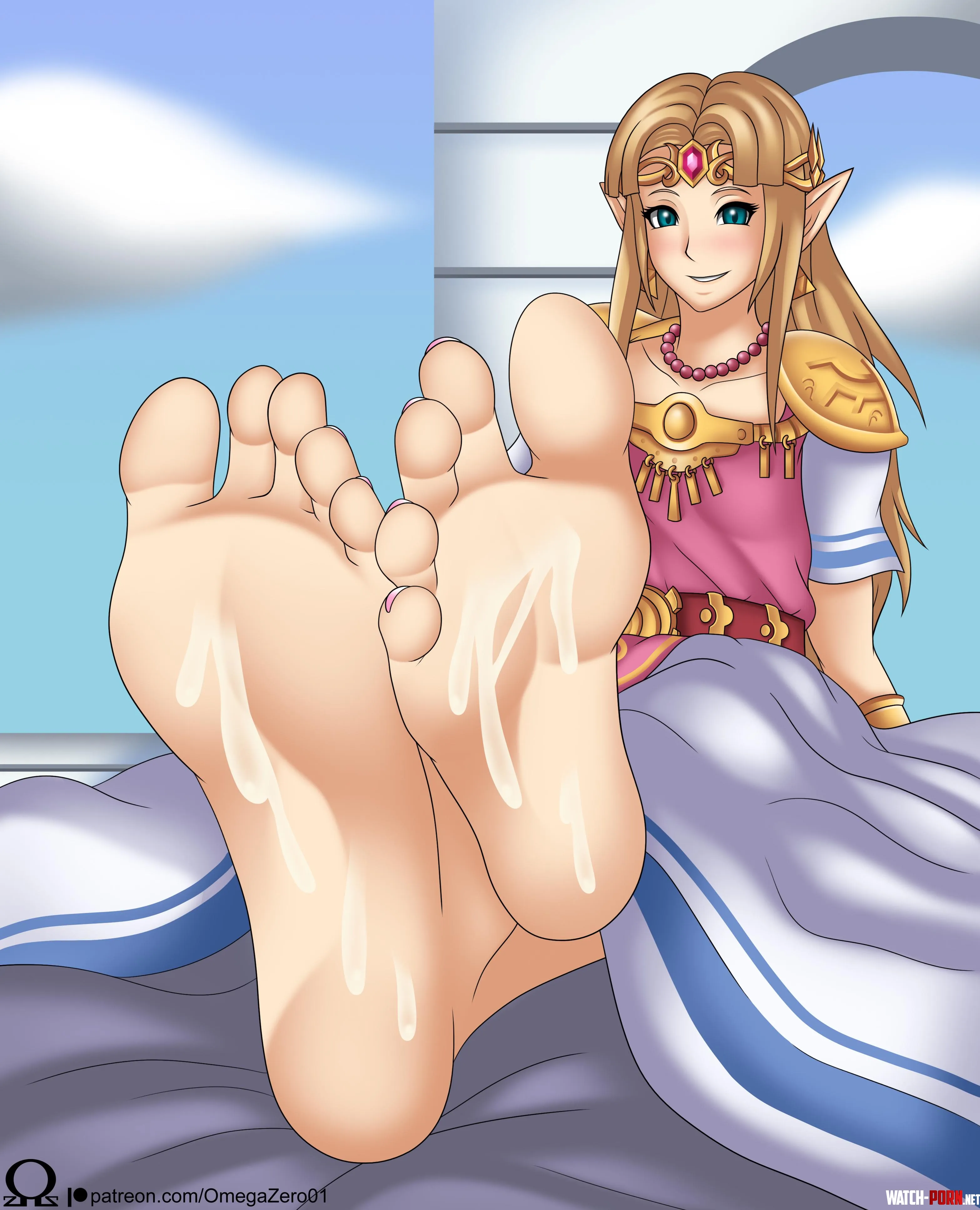 Princess Zelda (a Link between Worlds) Feet by omegazero01 by Ok_Expert3991