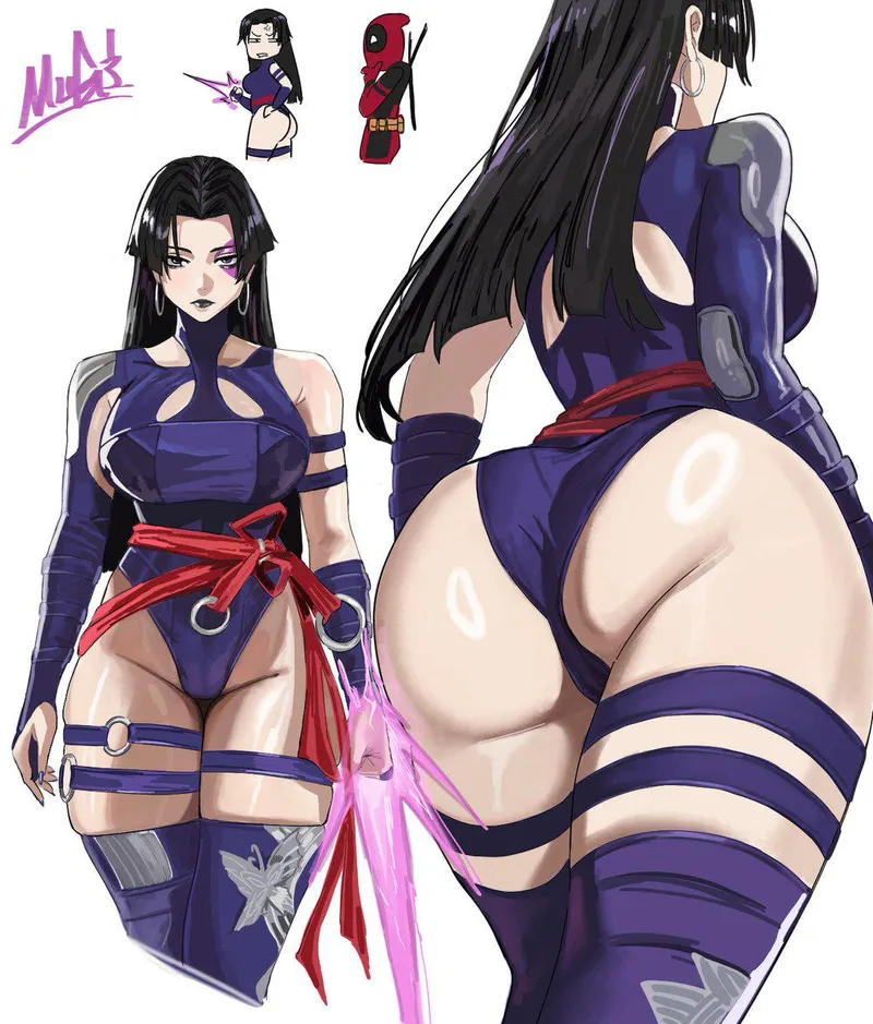 Thumbnail honeycurll's Psylocke: Mugit49's Captivating Artistry Revealed