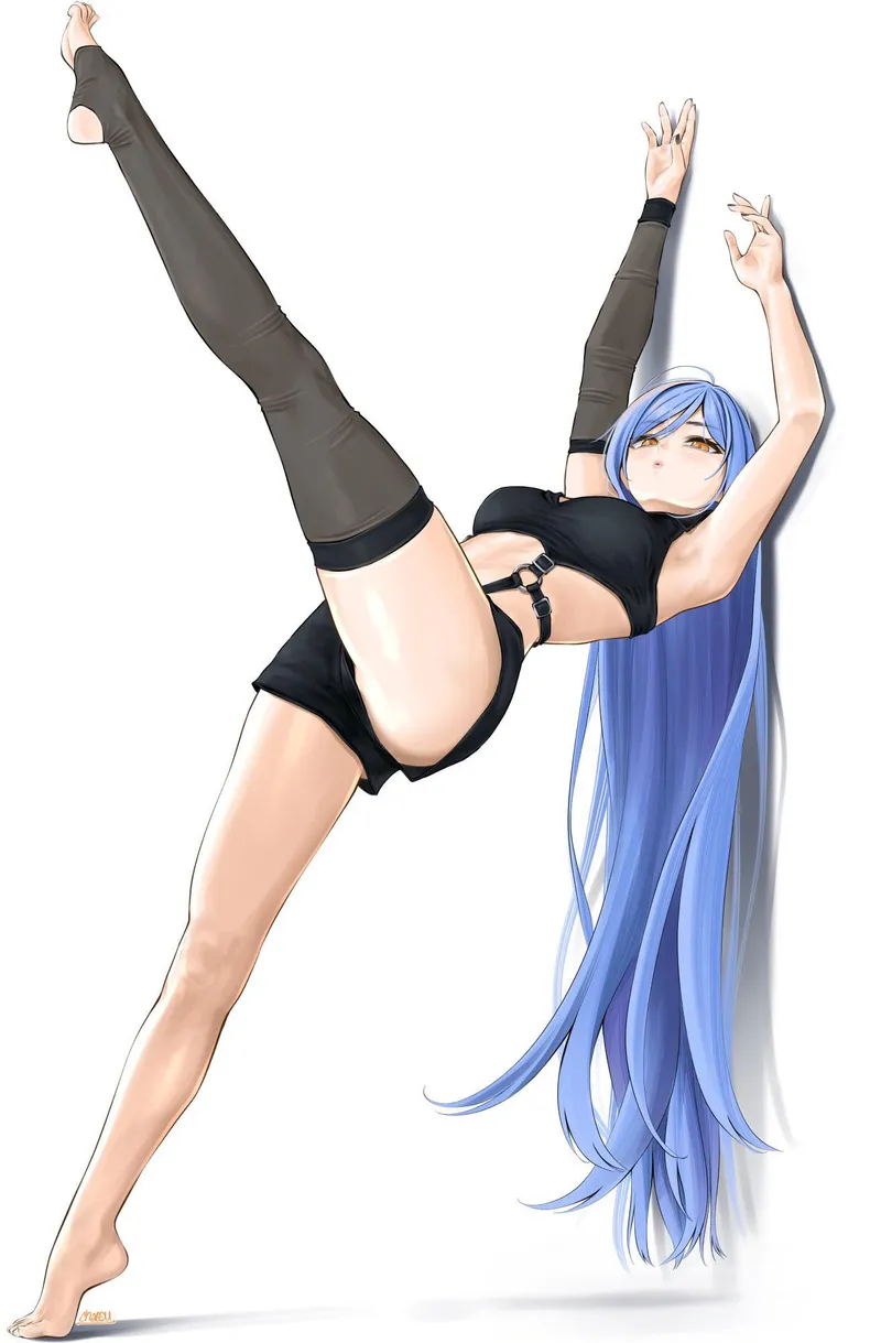 Thumbnail Minah doing a stretch by Chaesu from the Original | Silent_Steak_9540