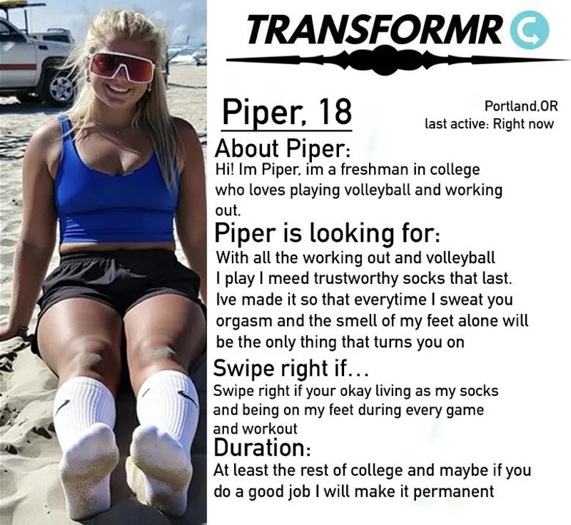 Thumbnail OC Transformations: Would You Be Piper's Socks? - Valuable-Name5815