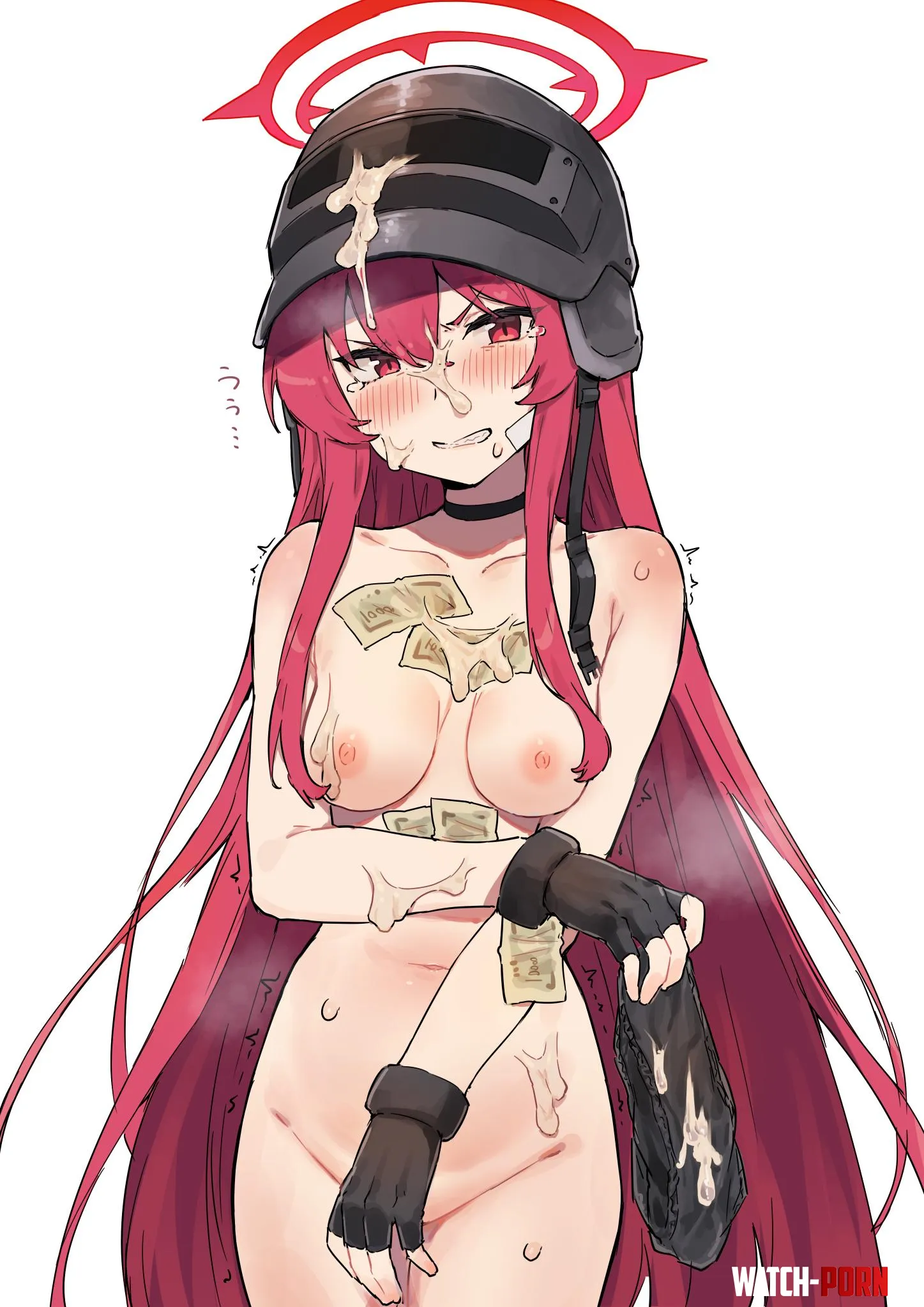 Komakaze Covered In Cum [Blue Archive] (ketsu anago) by A_MASSIVE_PERVERT