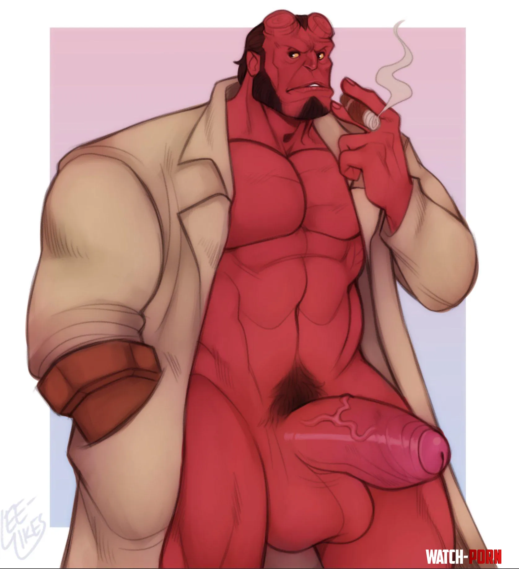 Hellboy Bara [M] (Art by lee-likes) by Sonic_the_hedgedog