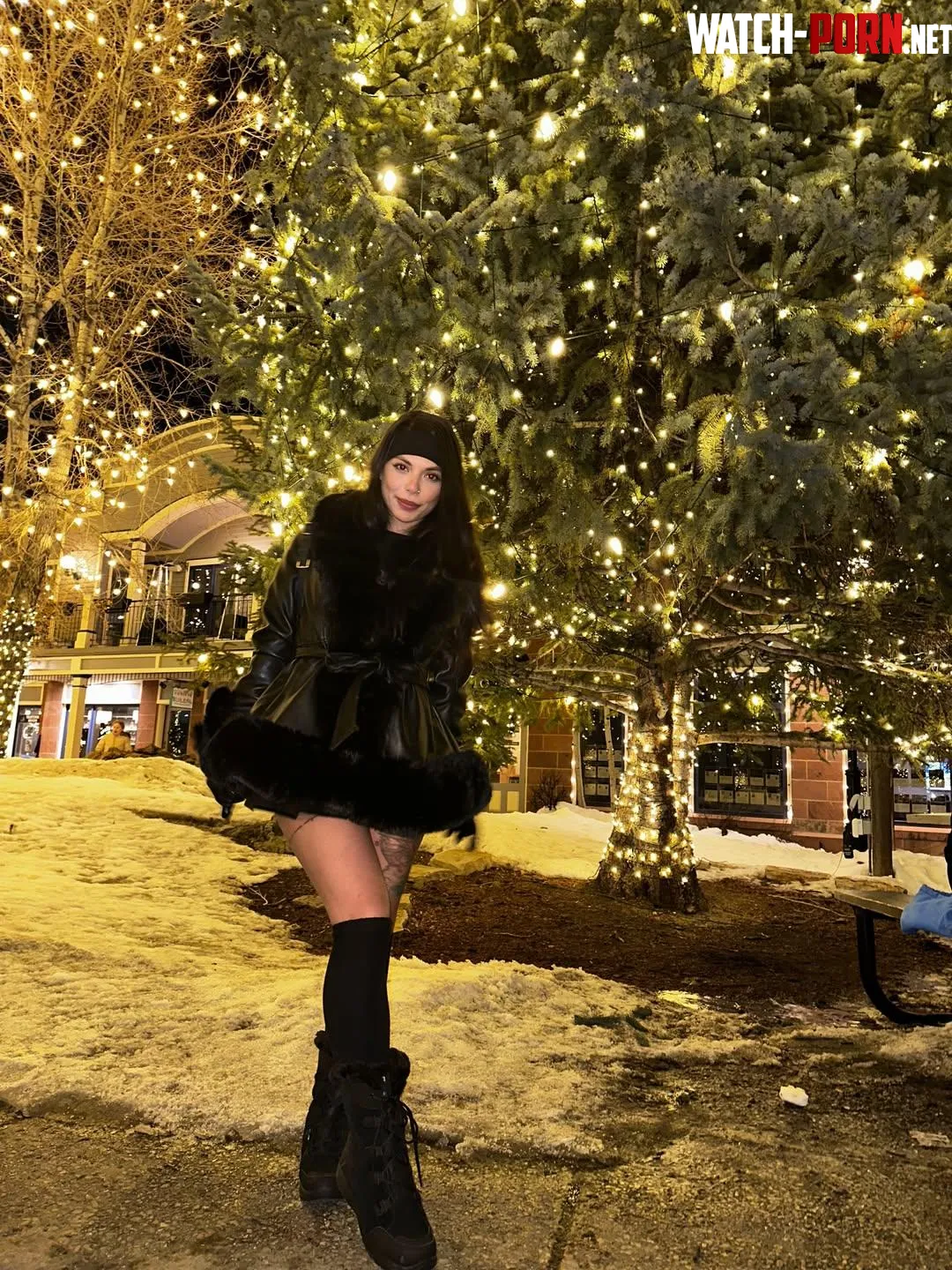 Gina Valentina standing by a Christmas tree by Pavlovurasag