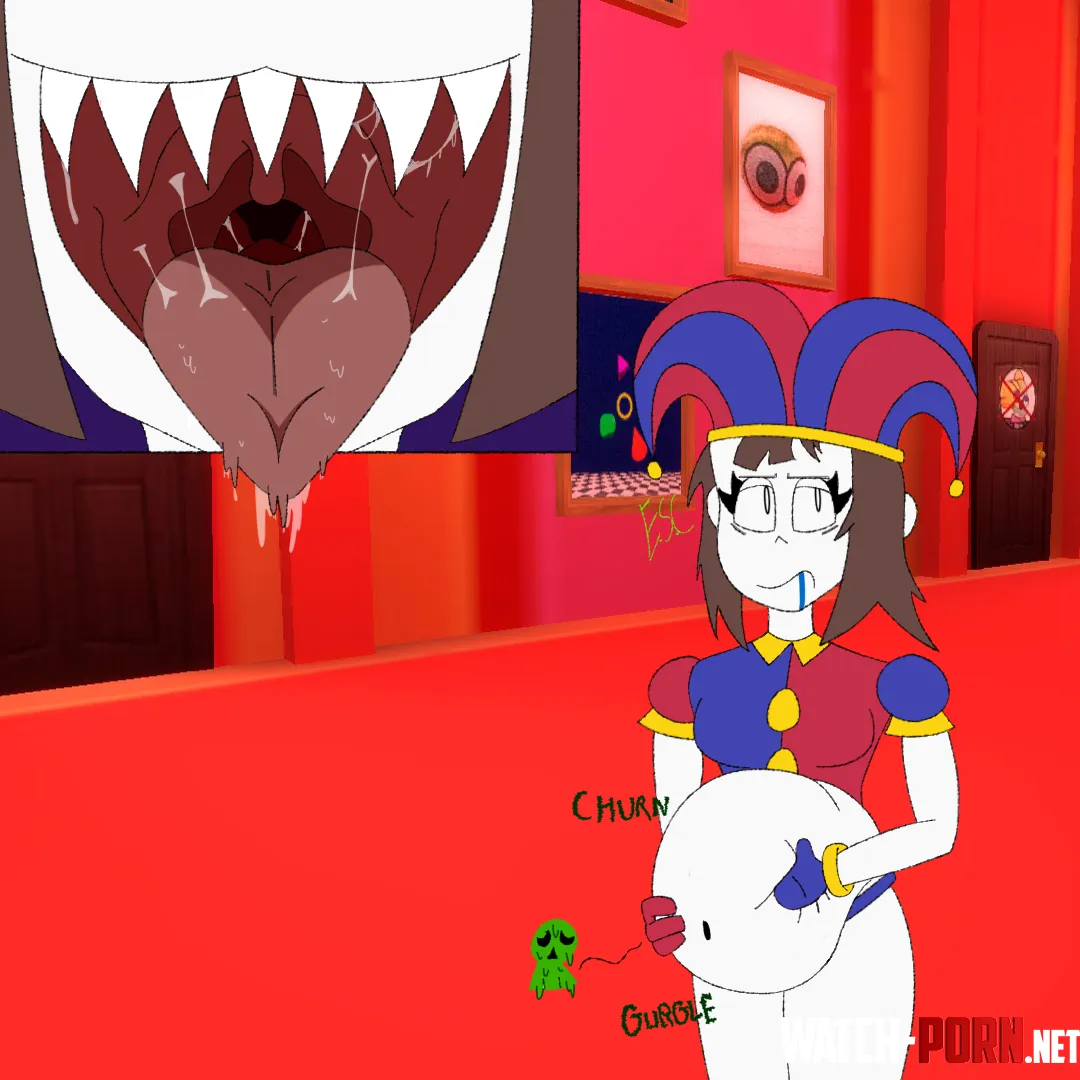 {image} Pomni Vore :3 (Me/Eternal-Skull-Cap) by The_Uncanny_Switch