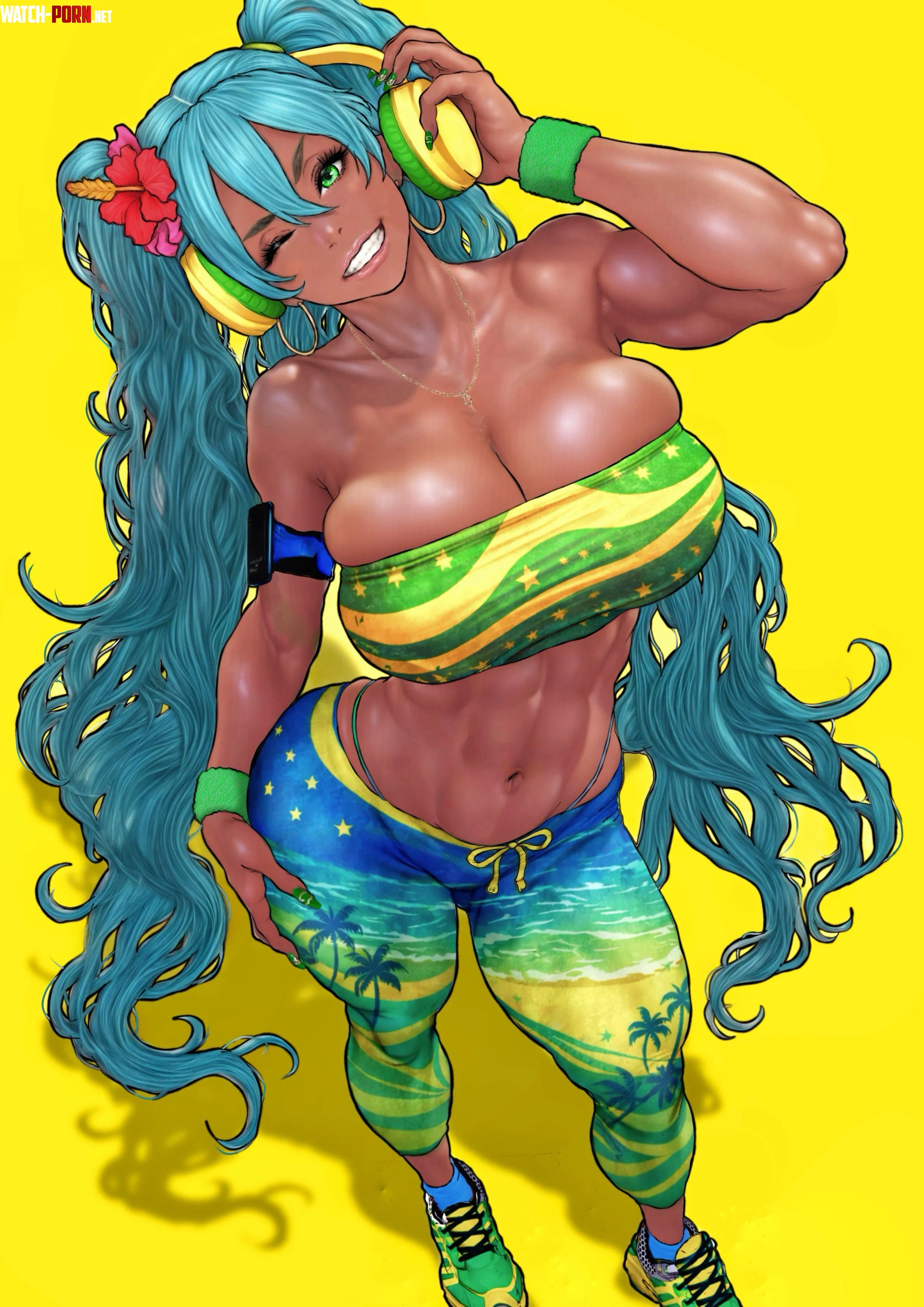 Brazilian Miku [Vocaloid] by A_MASSIVE_PERVERT