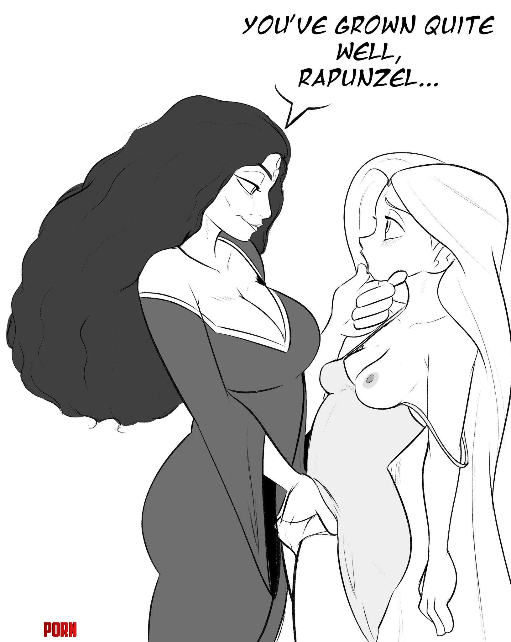 Mother Gothel takes a good look at Rapunzel (Klassy Arts) [Tangled] by Working_Welder_1751