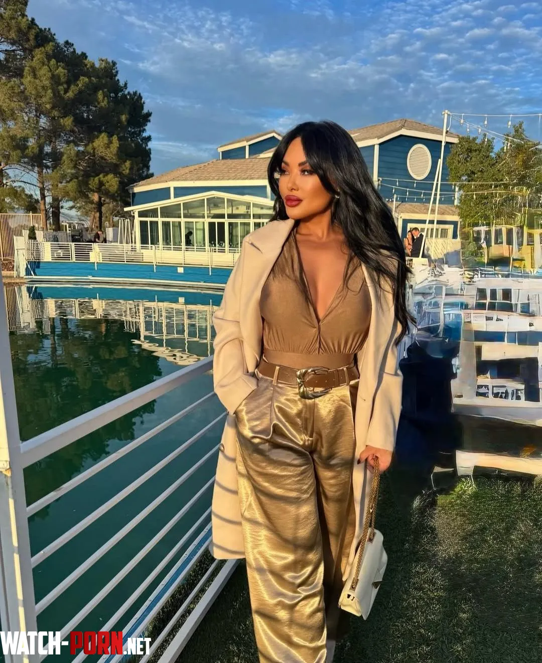 Kaylani Lei walking casually on the street by Pavlovurasag