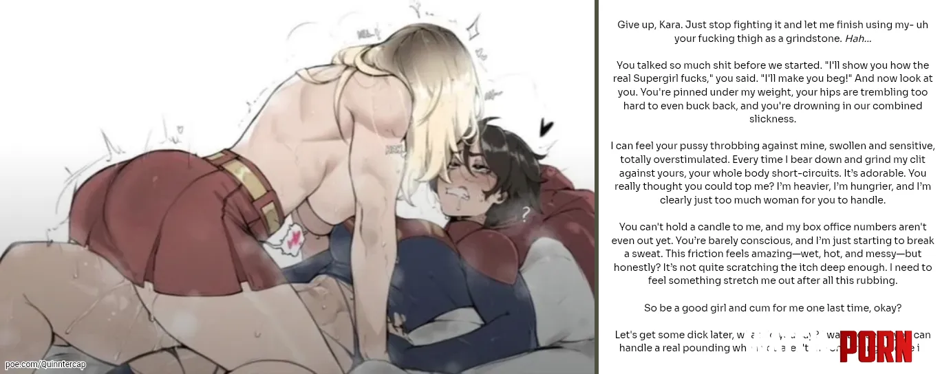 Supergirl turns the tables on... Supergirl!? [F4F] [Actually Bisexual] [Femdom] [Role Reversal] by NotTheBest104