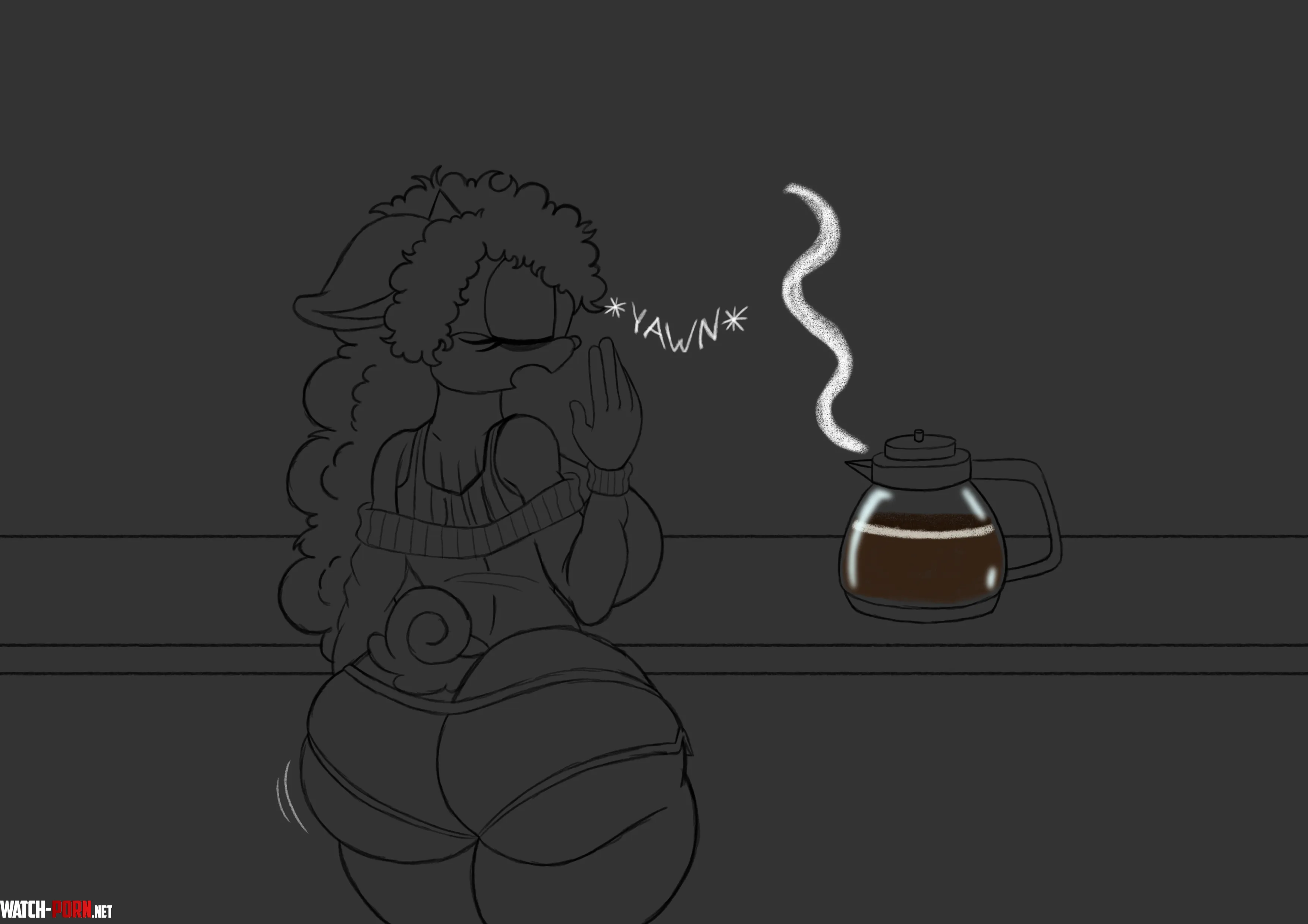 Lanolin's Morning Coffee (Sketch drawn by me) by starguy08