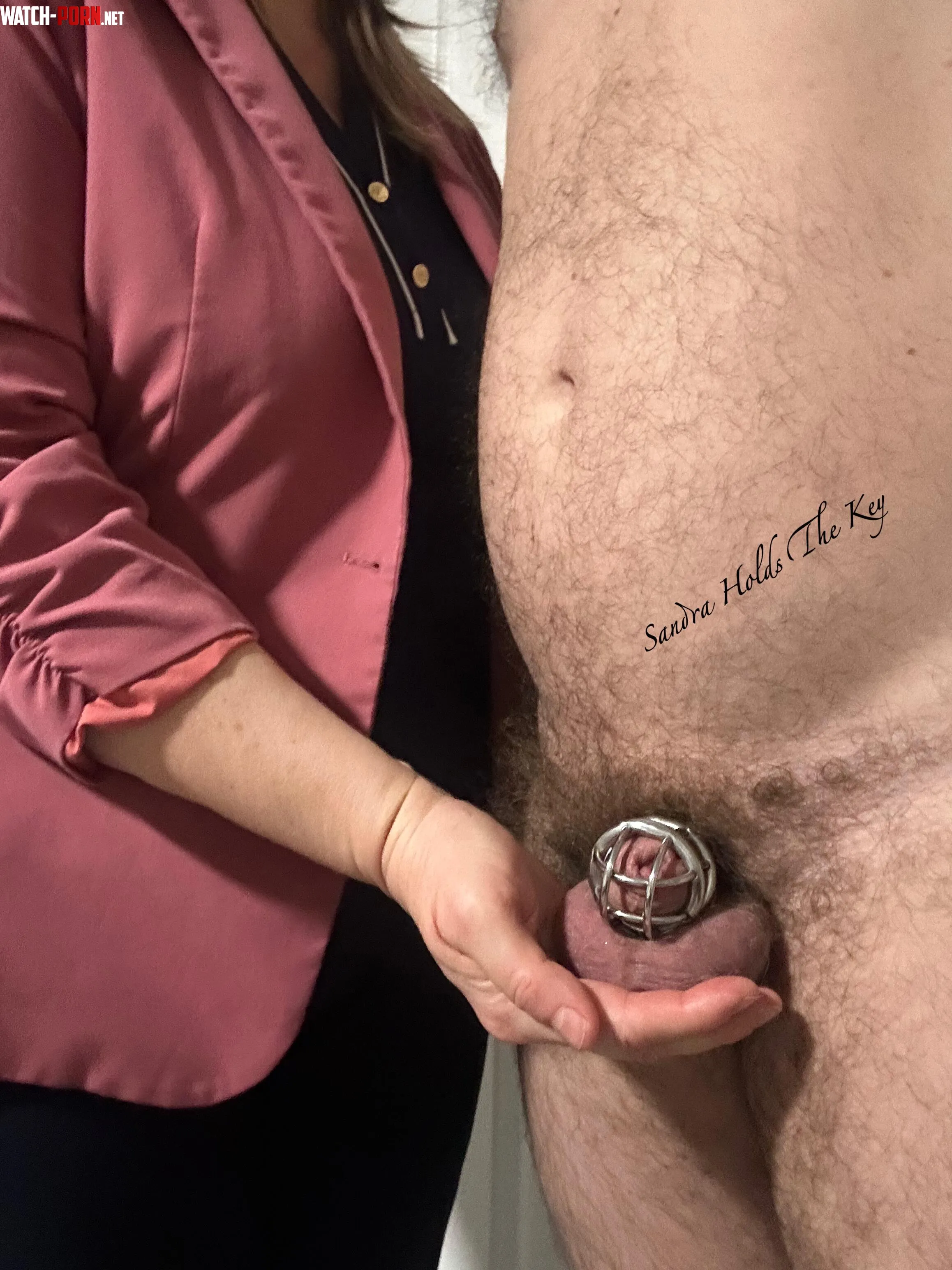 Good morning, Tuesday. My husband's cock is leaking nicely. We will do a lot of teasing, so he is full for his weekly milking. #SandraHoldstheBalls by SandraHoldsTheKey