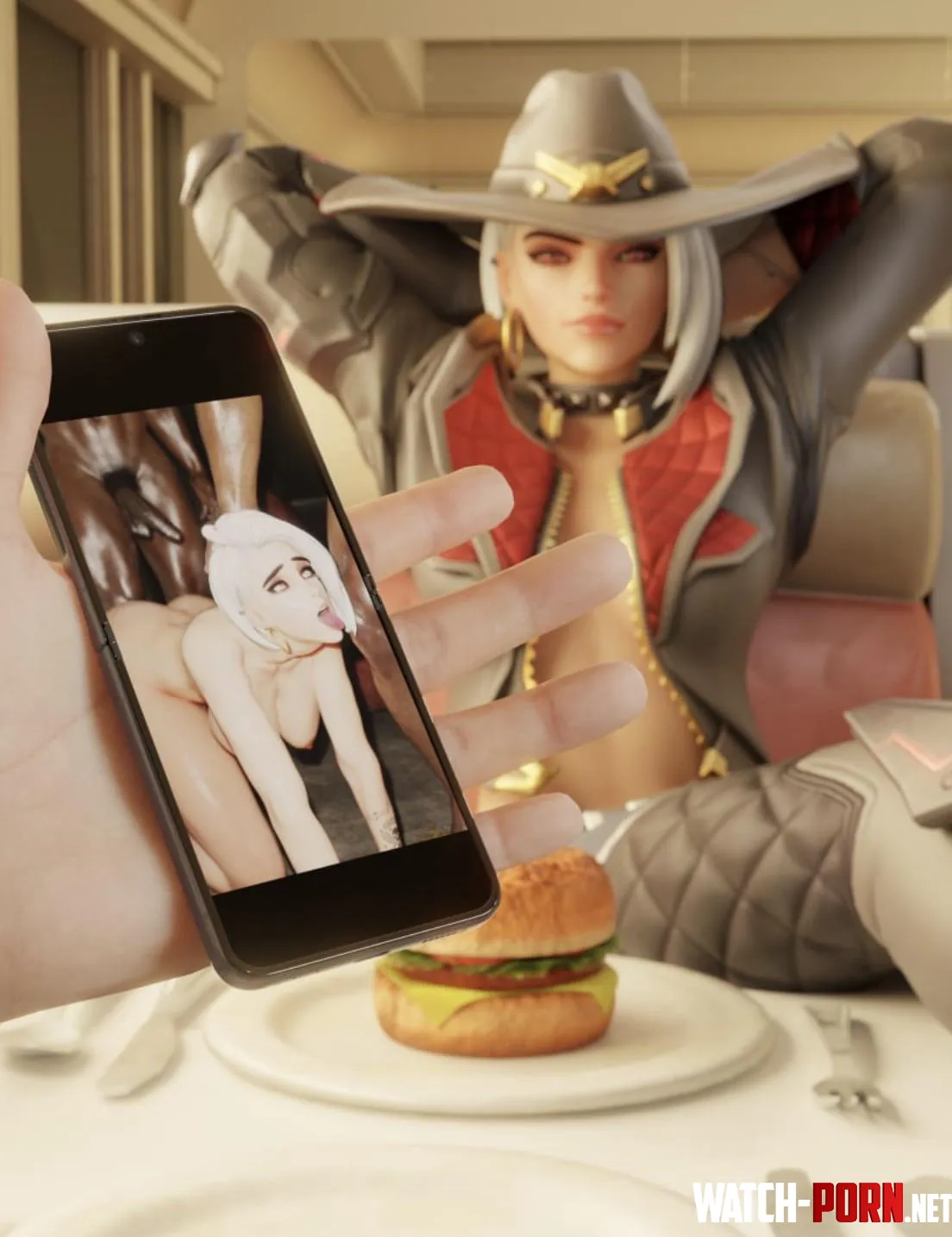 Do you want to continue our conversation in the room. ashe (overwatch) by This-Bodybuilder-442